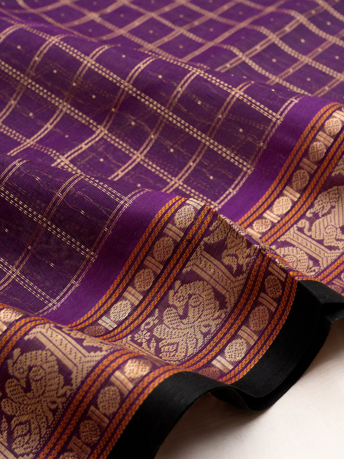 Purple vintage lakshambutta kattam / Silk Cotton Saree CLSA10220