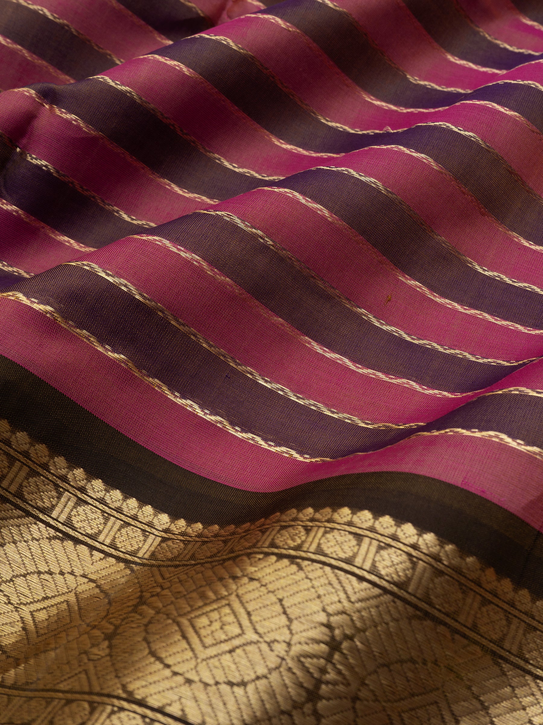 Dusky pink and brown veldhari / Silk Cotton CLSA10296