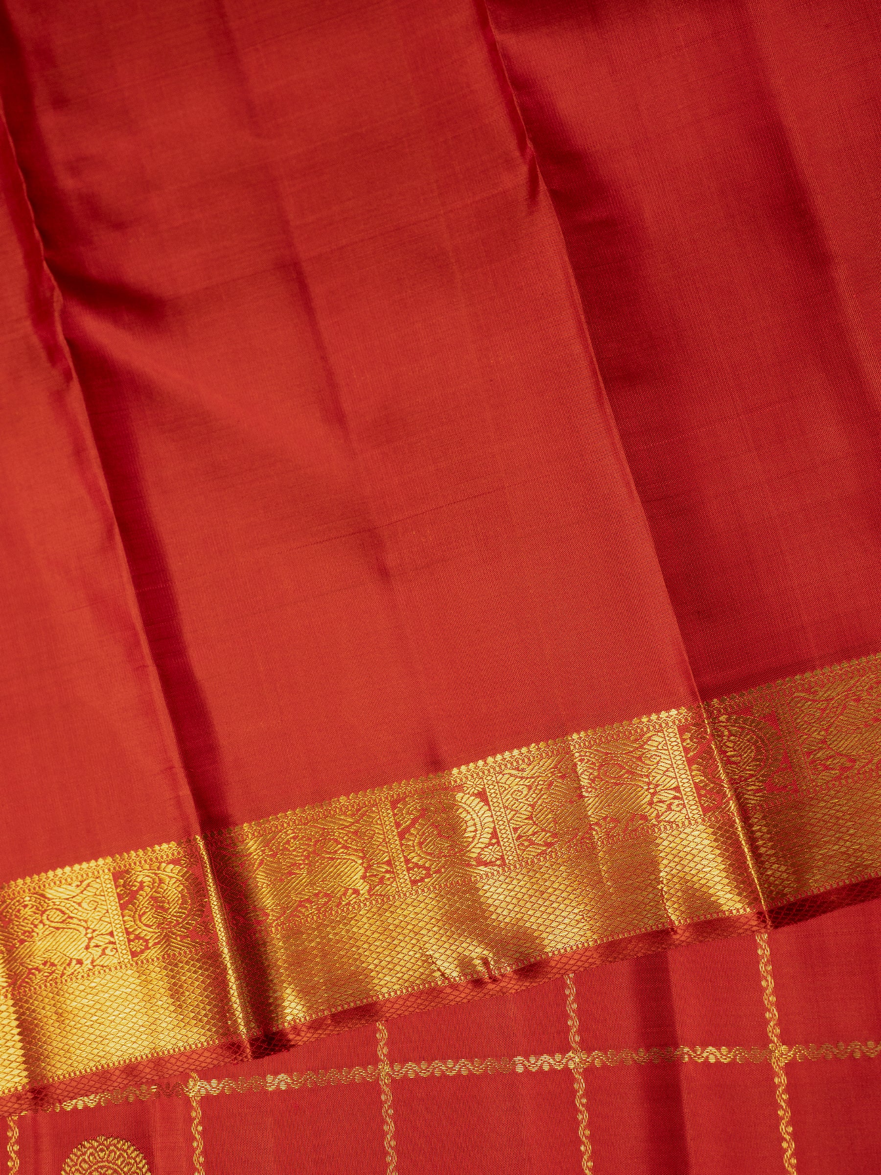 Rust kattam butta Kanjipuram Silk Saree CLSA10825