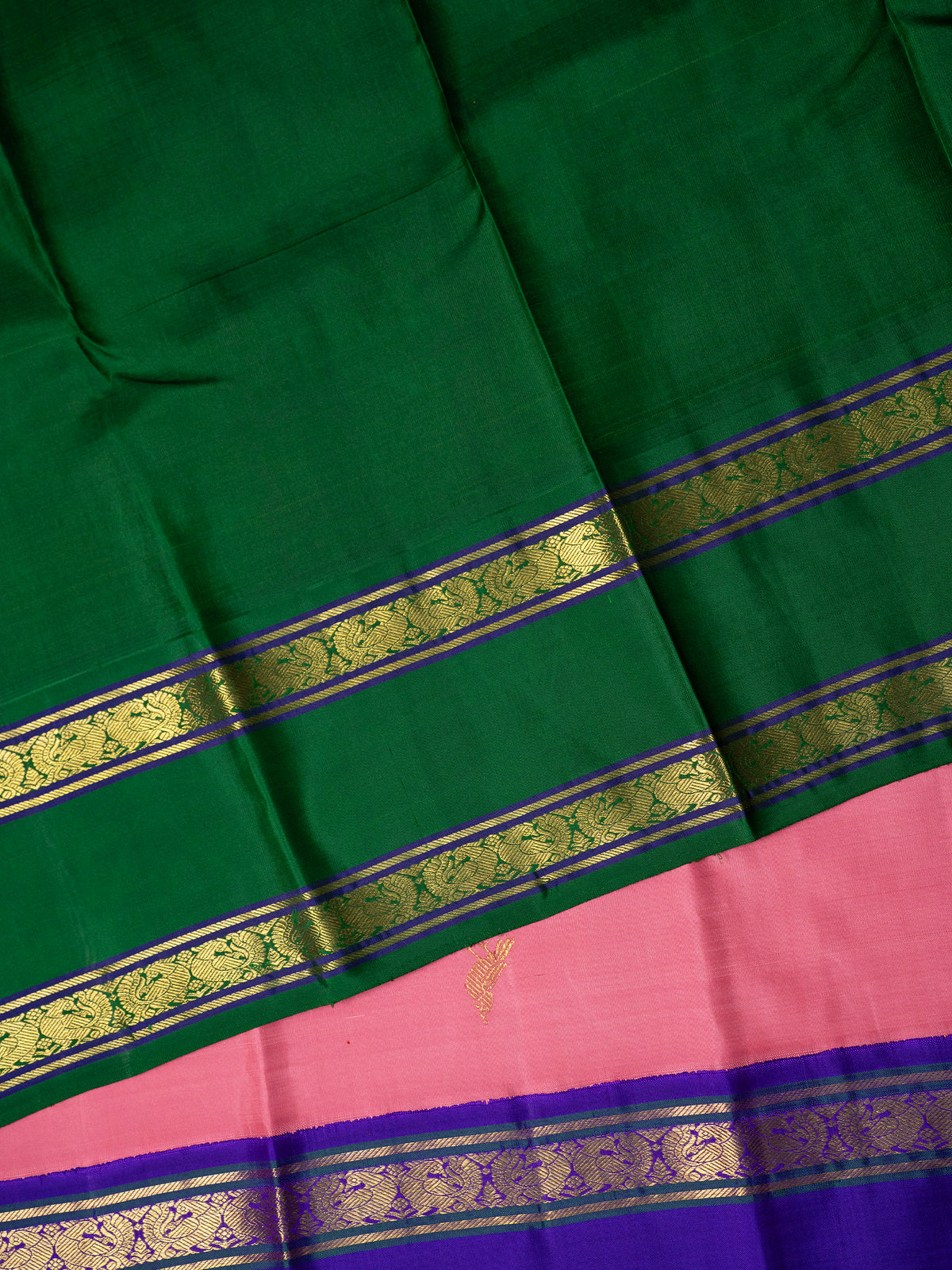 Pink Ganga Jamuna Kanjipuram Silk Saree CLSA3021