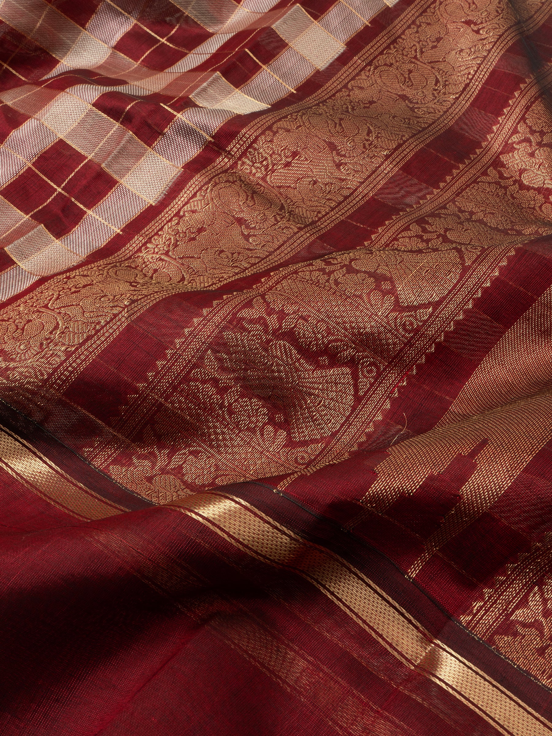 Chettinad kattam/ Silk Cotton Saree CLSA5743