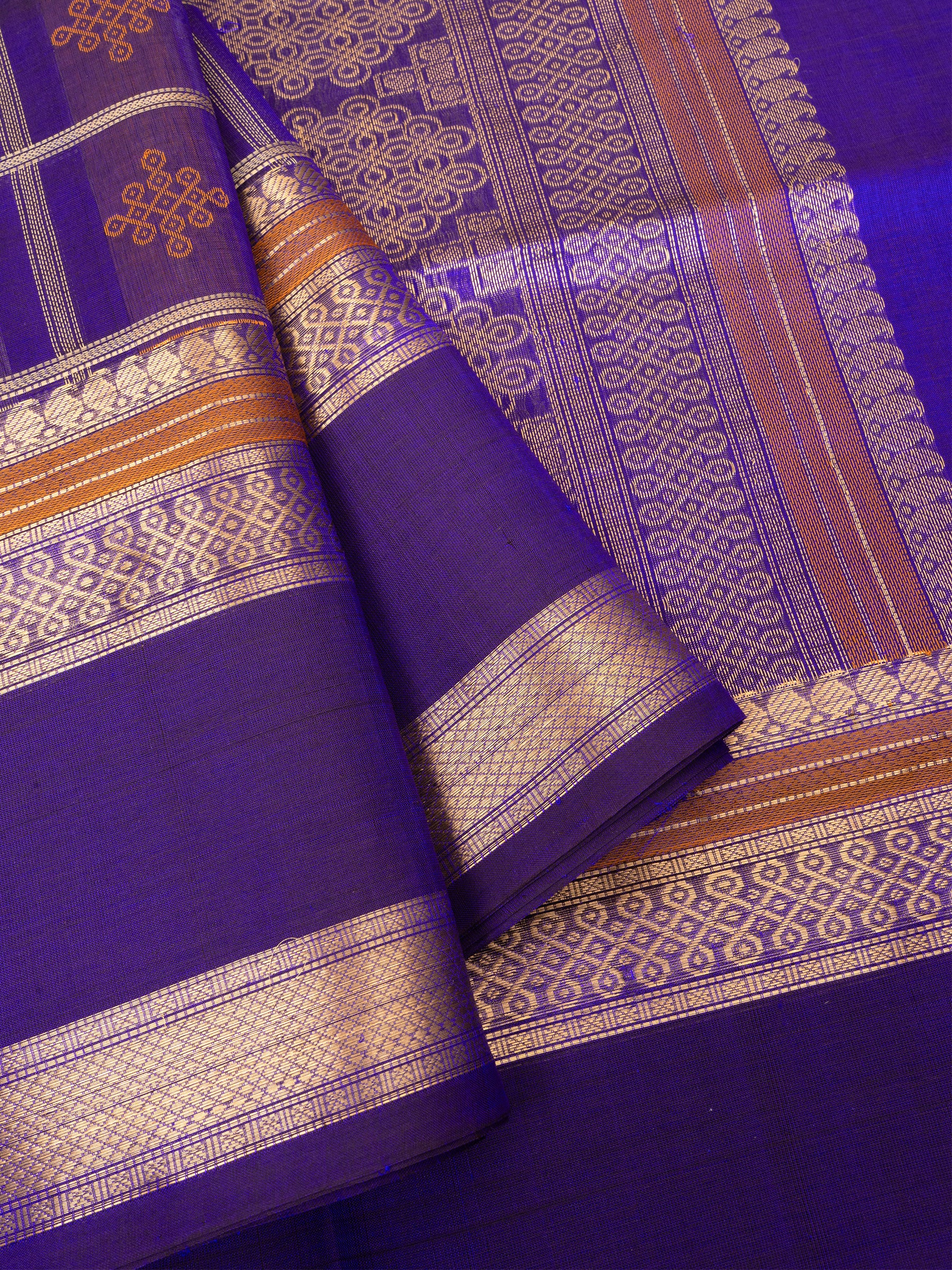 Purple kattam kolam butta / Silk Cotton Saree CLSA5243