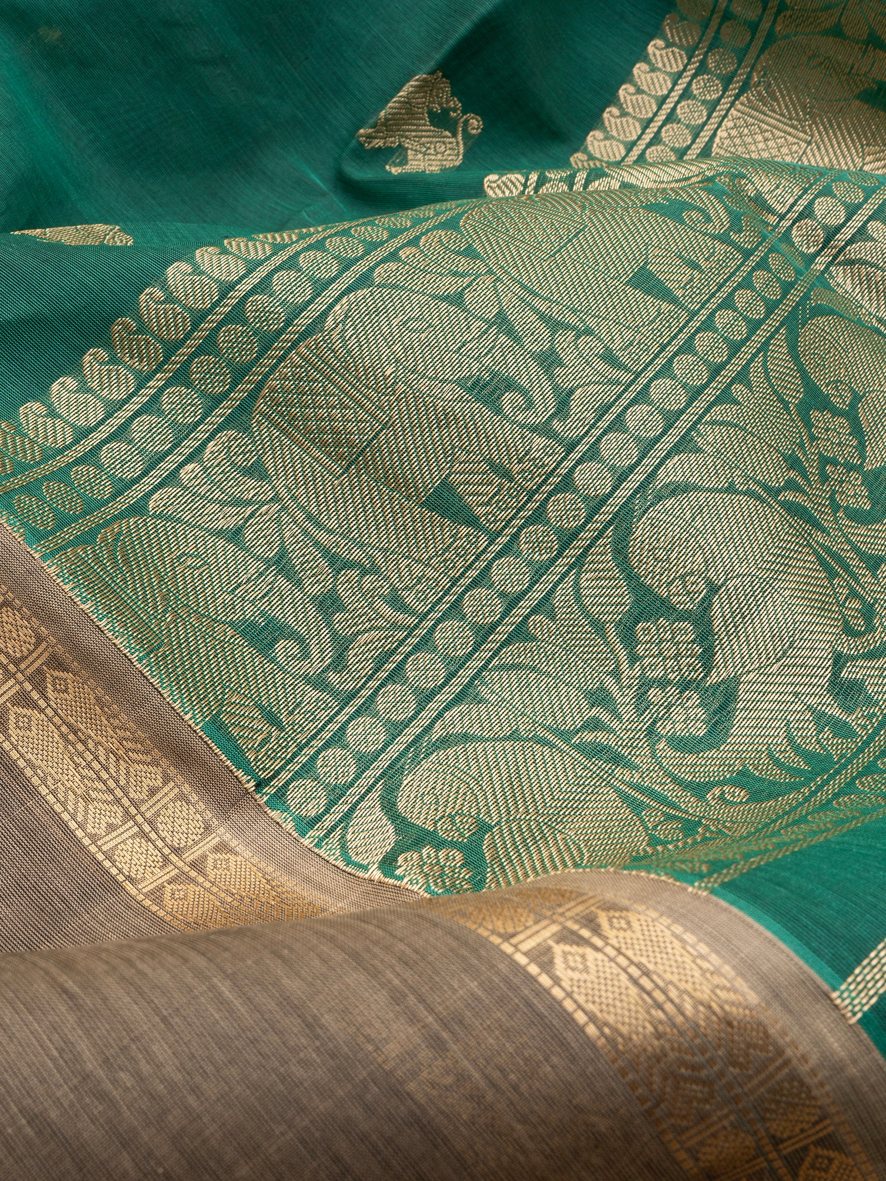 Green yazhi butta / Silk Cotton CLSA3724