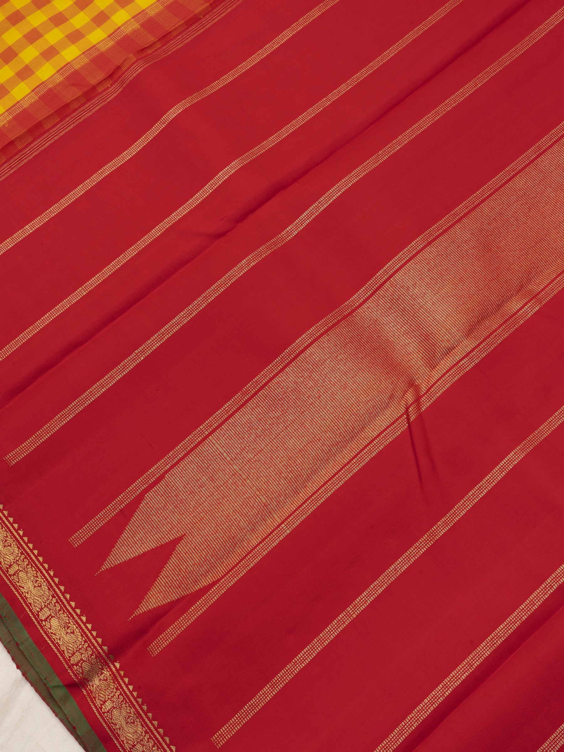 Vintage kattam small border korvai / Kanjipuram Silk Saree CLSA