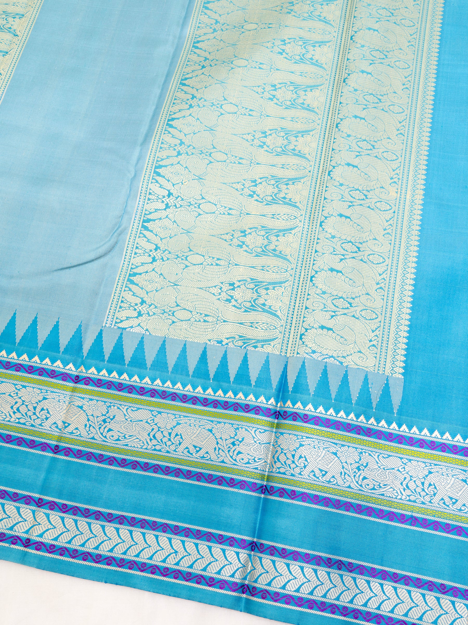 Purple and anandha blue kattam / Special Edition Silk CLSA3859