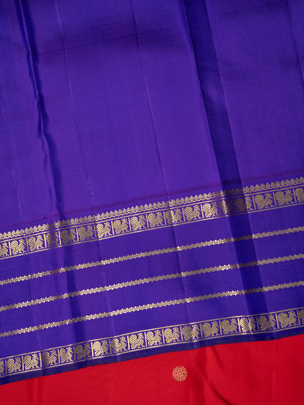 Red veldhari Korvai Kanjipuram Silk Saree CLSA5280