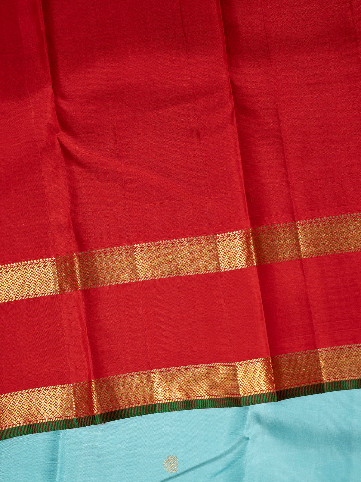 Pastel sky blue retta pet Korvia Kanjipuram Silk Saree CLSA6269