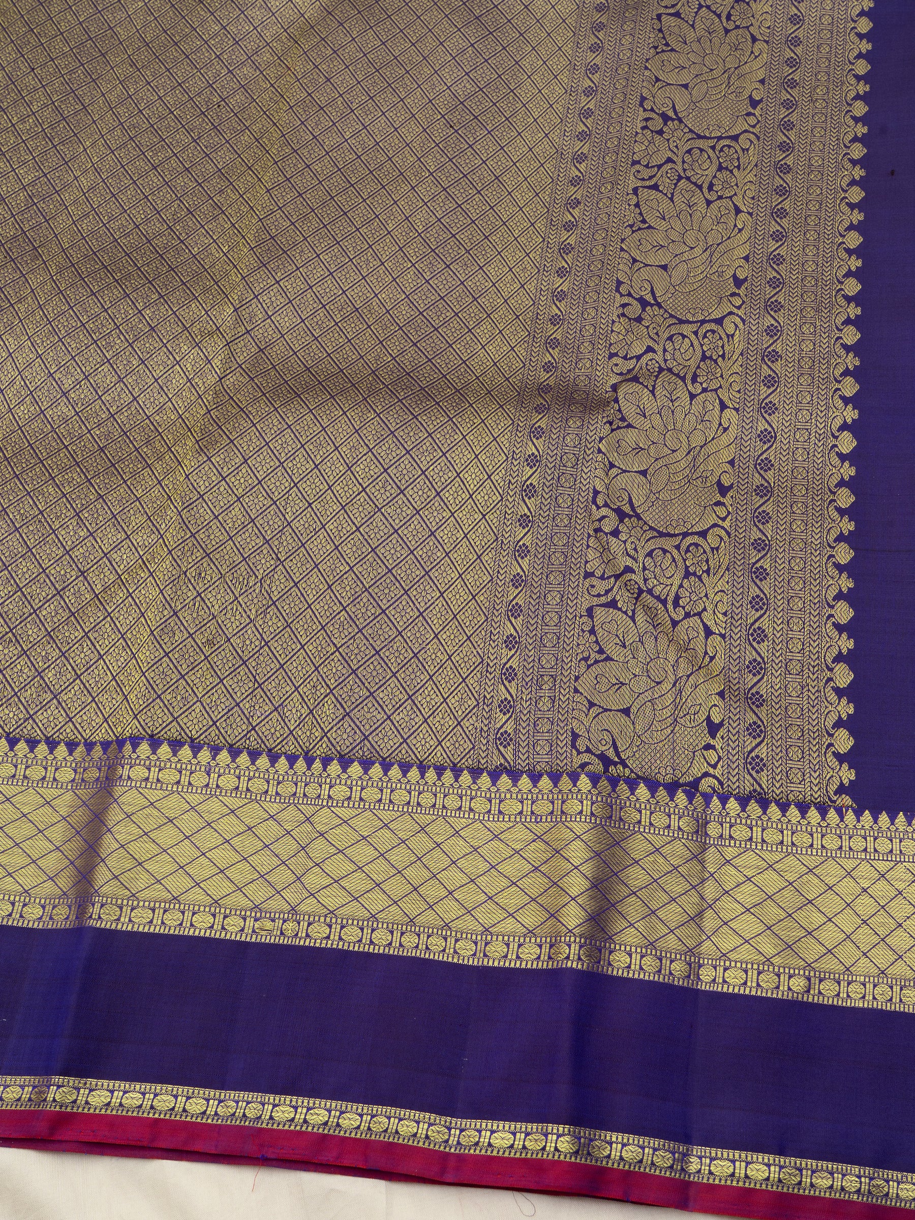 Teal blue and dark blue / Arani Silk Saree CLSA8494