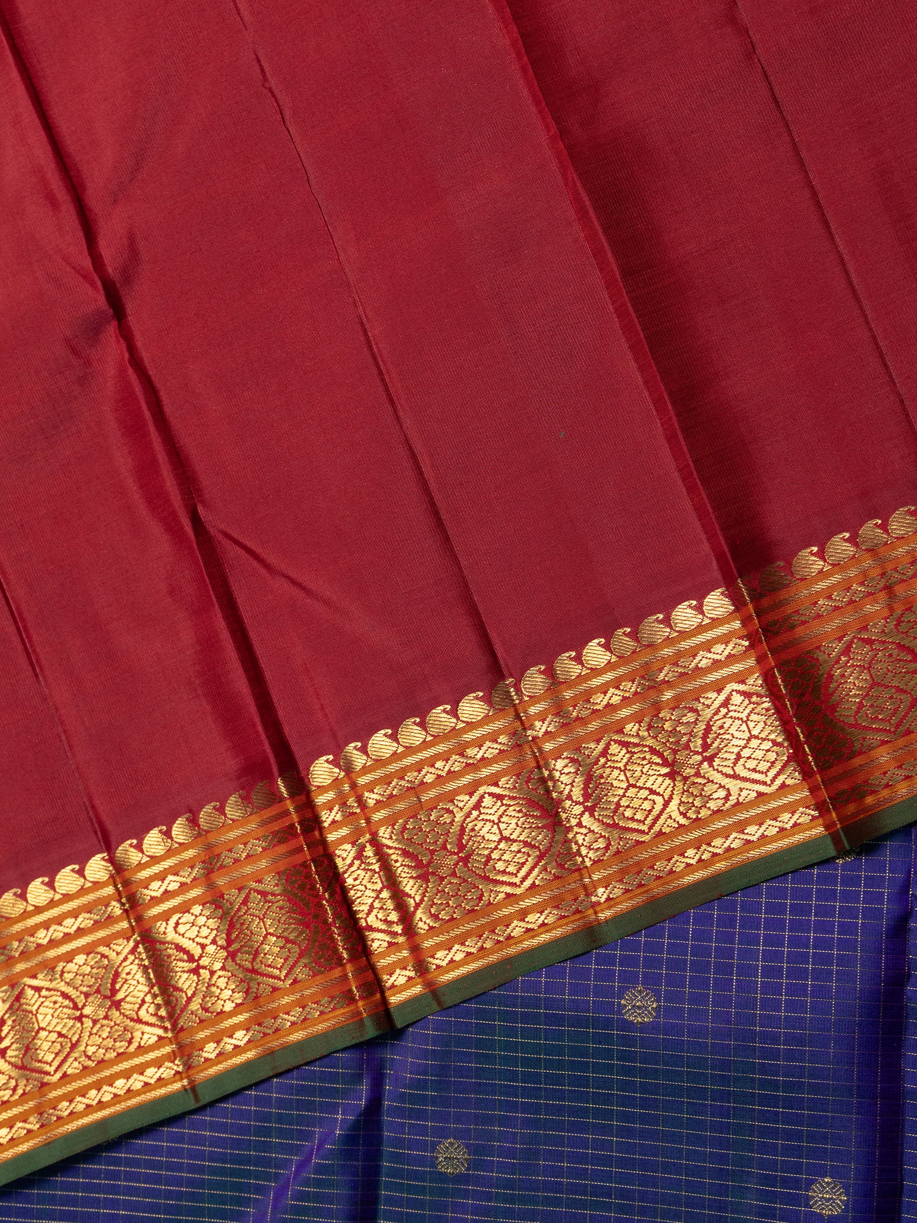 Zari Kattam Korvai / Kanjipuram Saree CLSA8677
