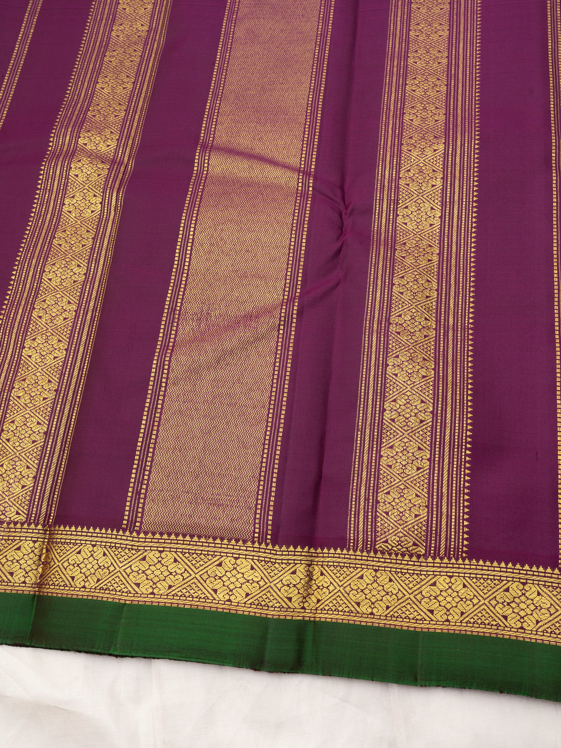 Royal blue and magenta kaal erangina border/ Arani Silk Saree CLSA9035