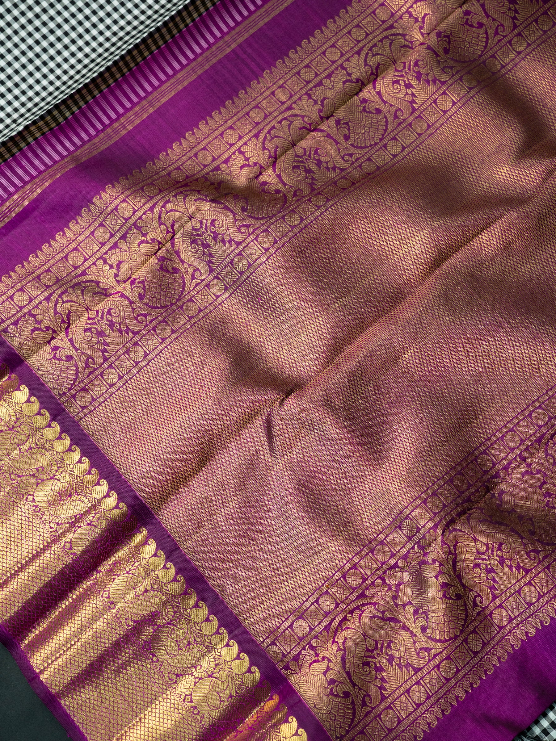 Kasa kasa kattam Korvai / Kanjipuram Silk Saree CLSA9317
