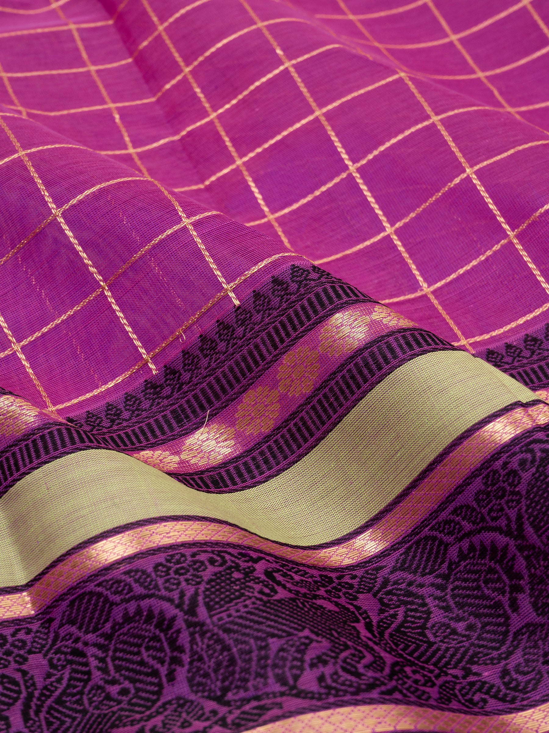Purple kattam / Silk Cotton Saree CLSA9689