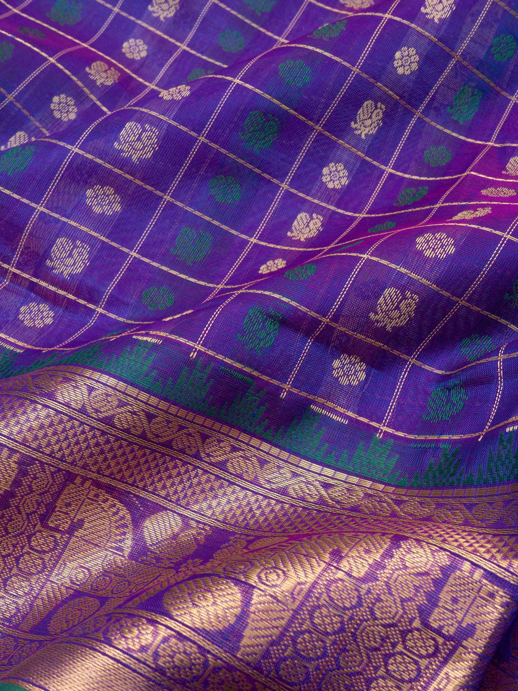 Purple lakshambutta/ Silk Cotton Saree CLSA9725