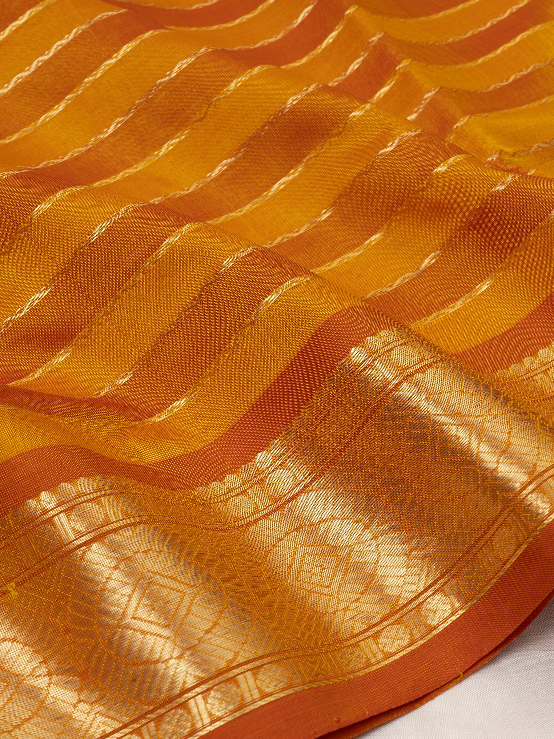 Rustic orange veldhari / Premium Silk Cotton Saree CLSA9745