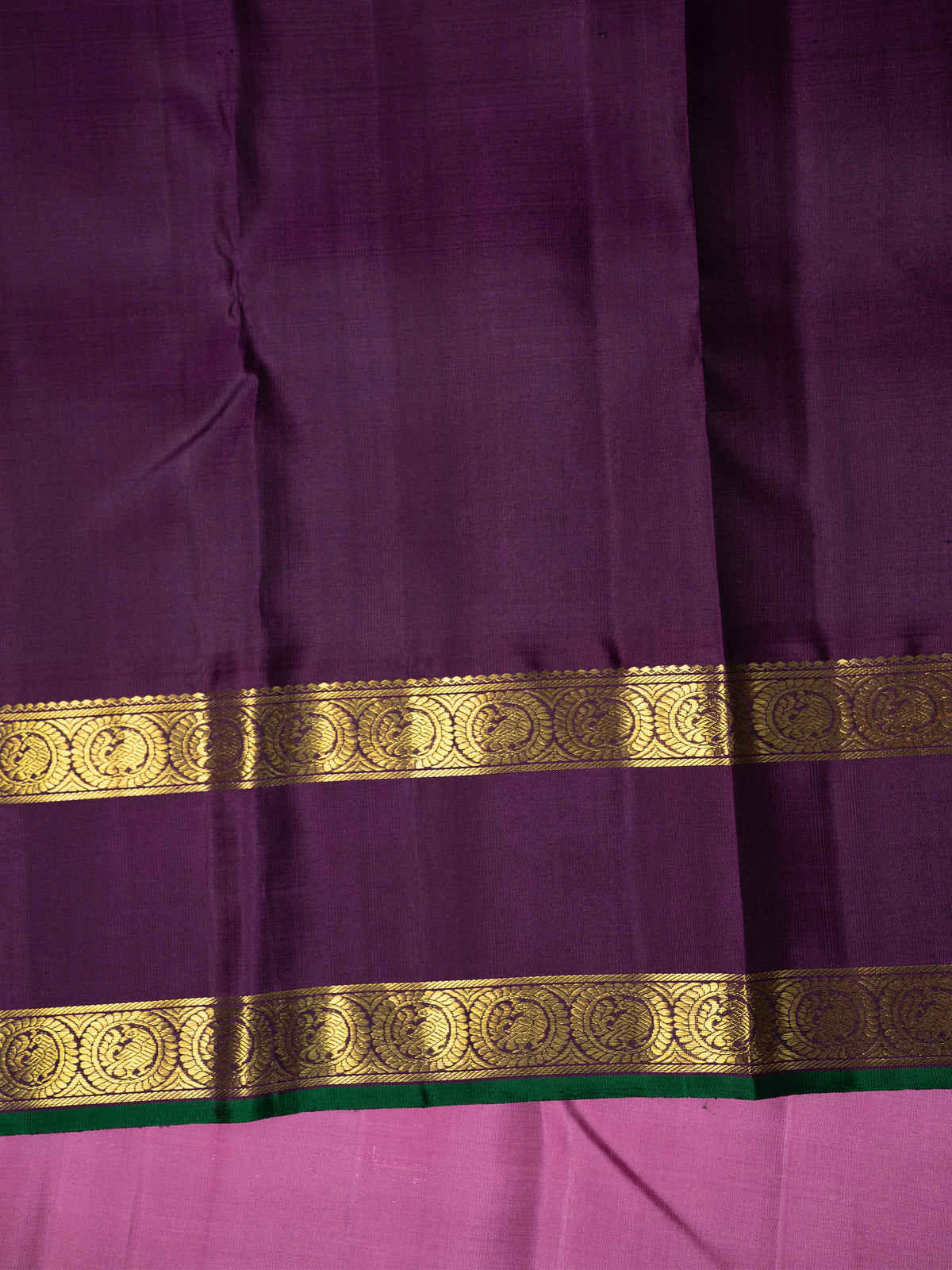 Vintage retta pet geva pink Pure Kanjipuram Silk Saree CLSA9897