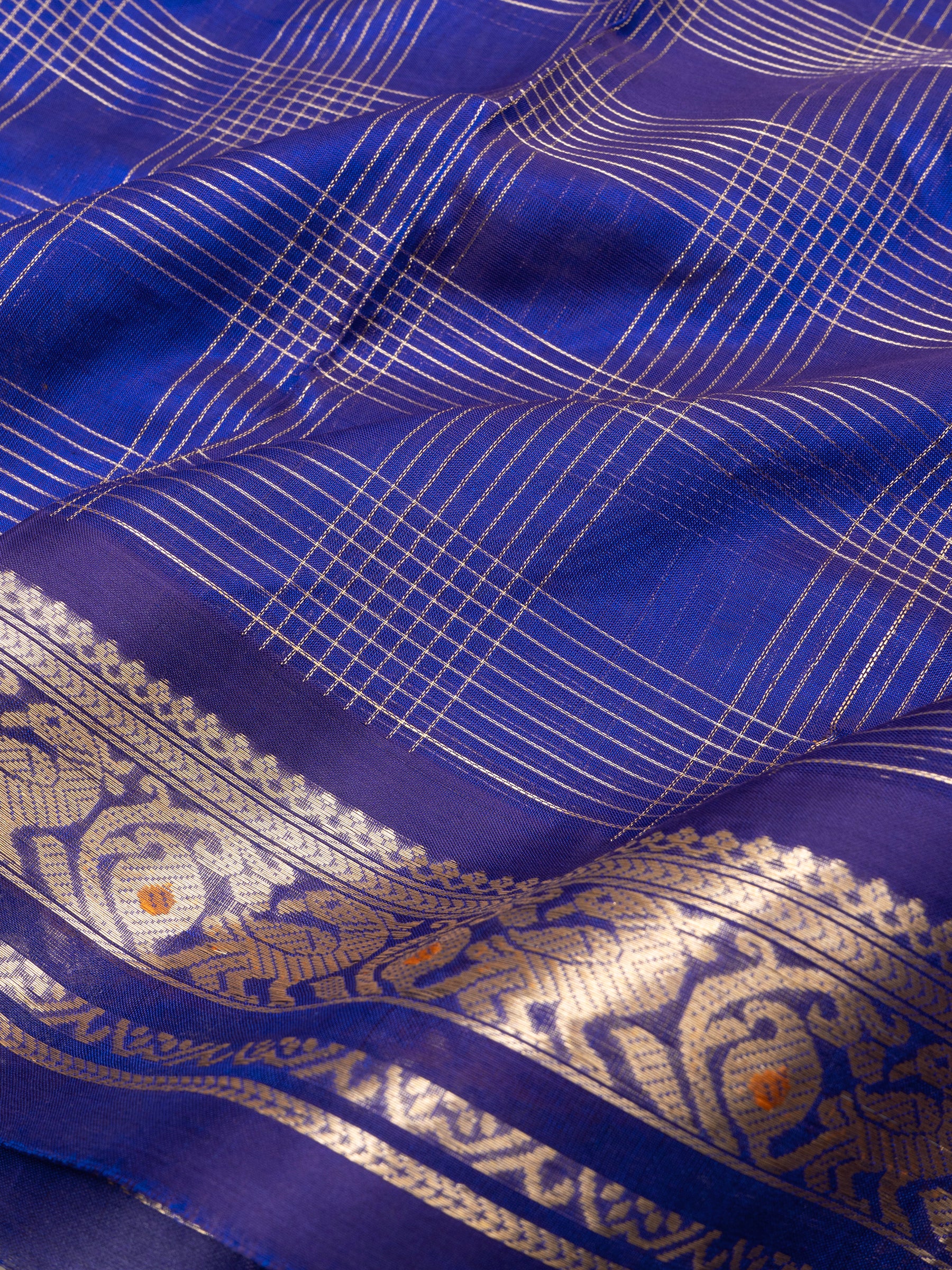 Ms blue vintage kattam / Premium Silk Cotton Saree CLSA9740