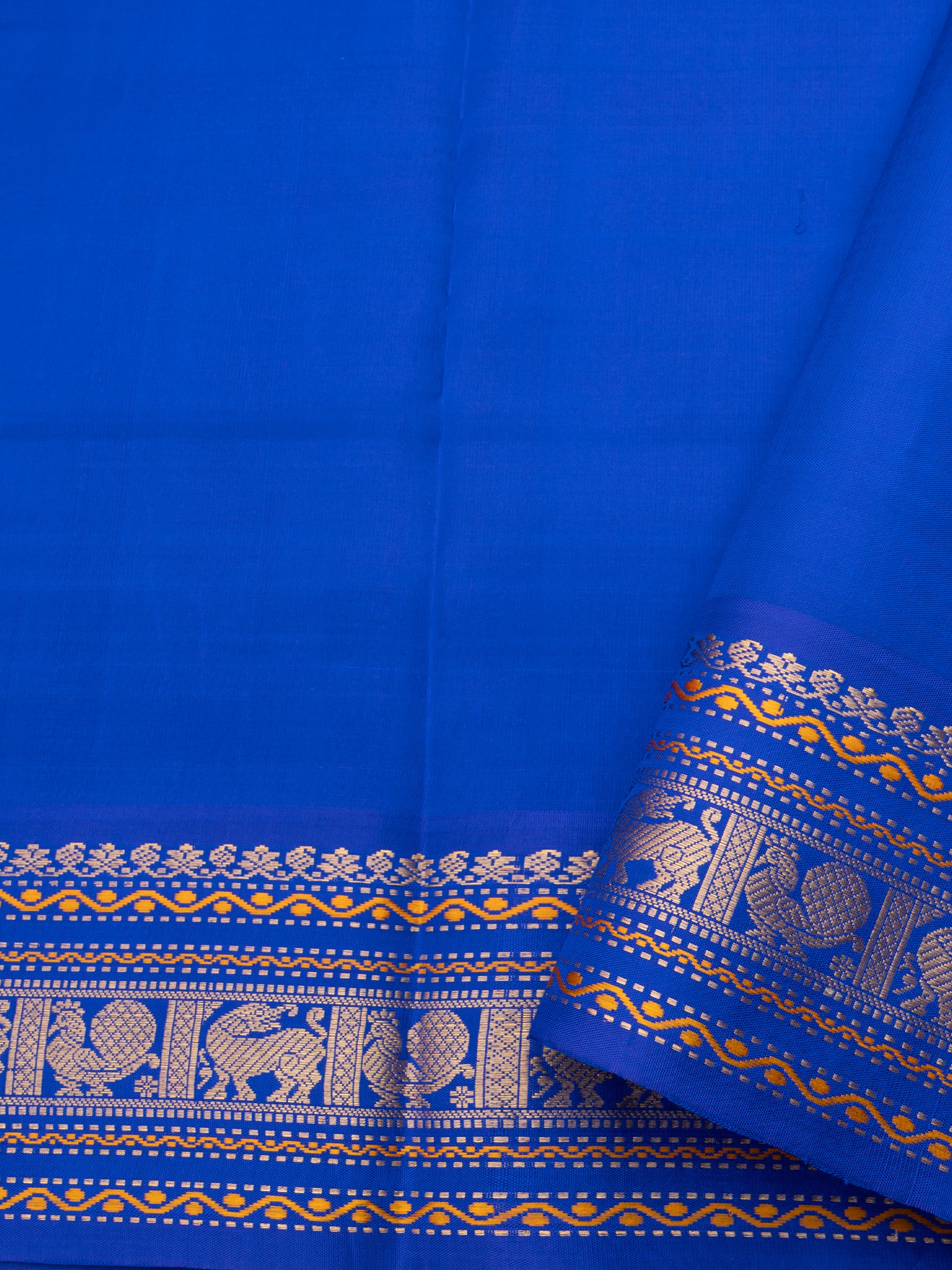 Rustic orange and ink blue / Special Edition Silk CLSA10199