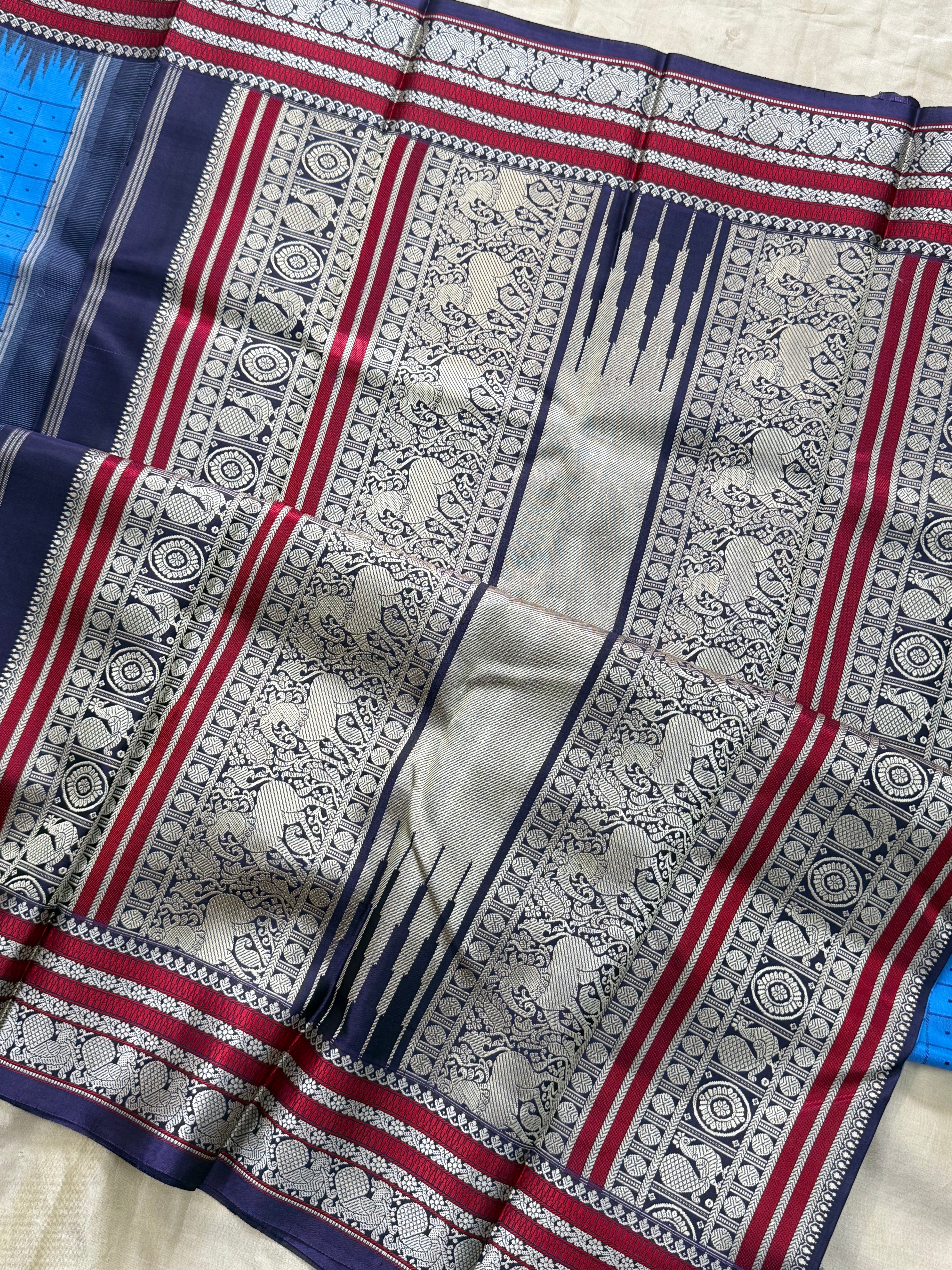 Anandha blue with temple border/special edition CLSA8382