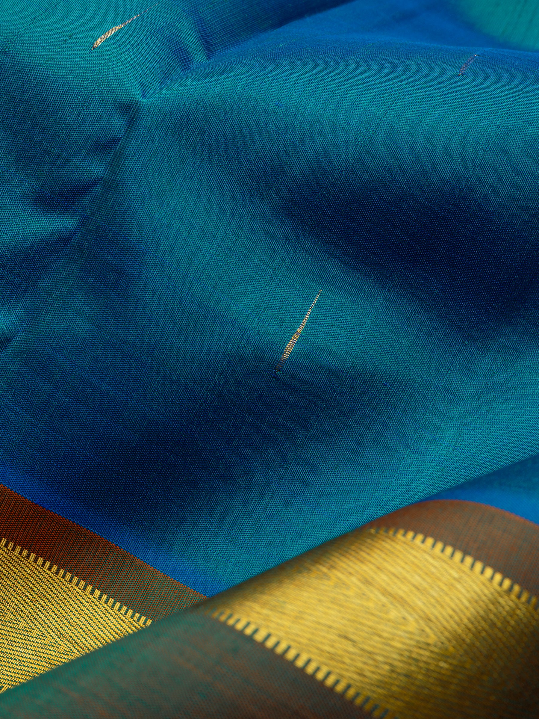 Rama blue malli moggu butta /Arani Silk Saree CLSA10835