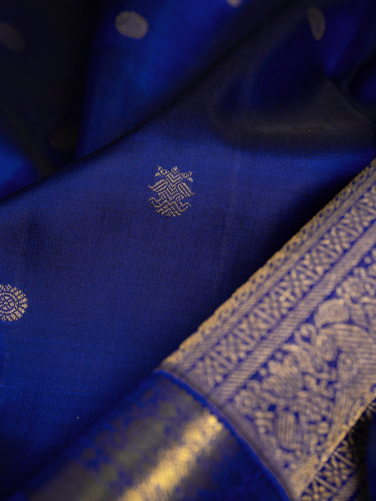 Ms blue vintage pet / Kanjipuram Silk Saree CLSA11335