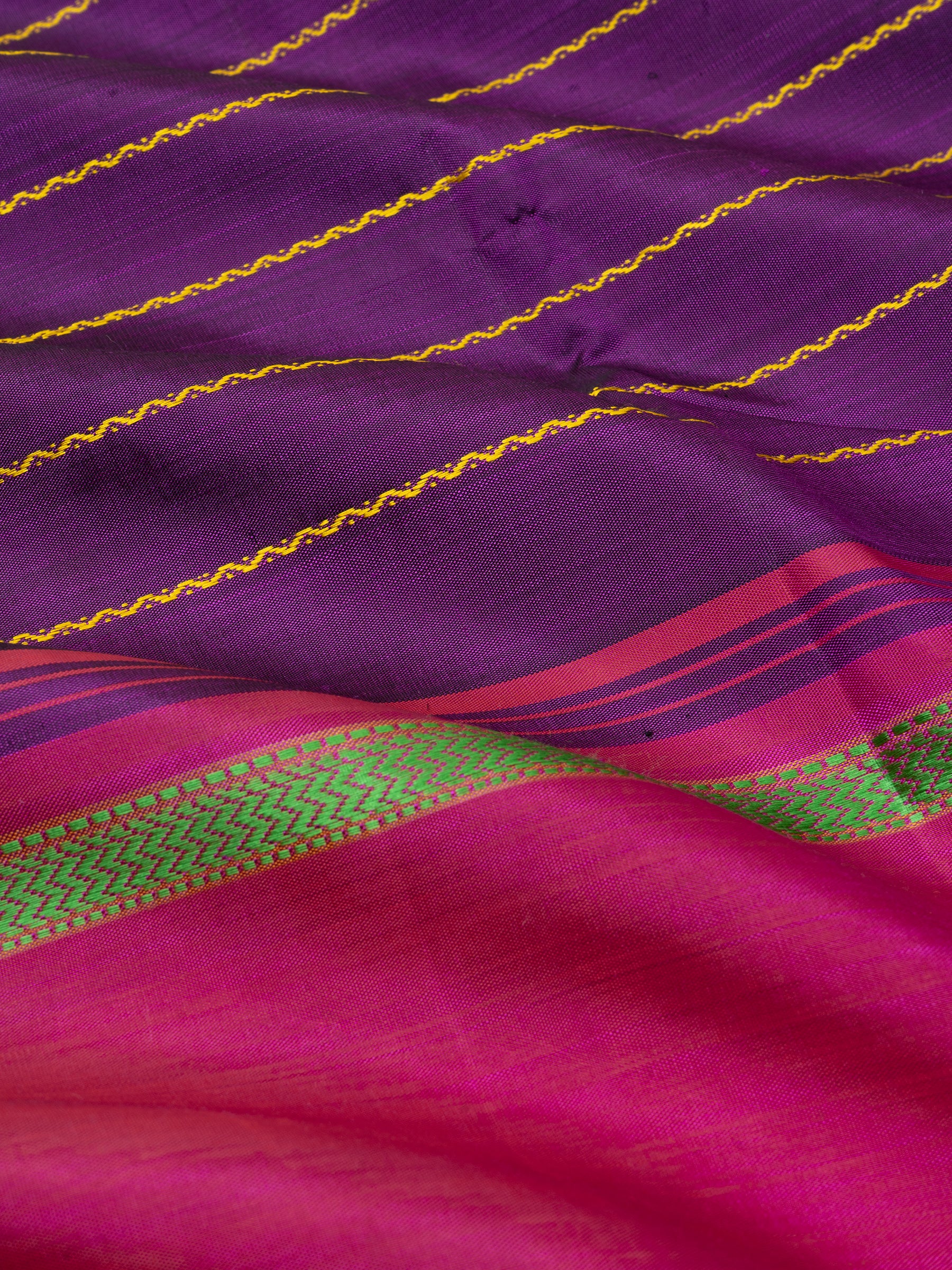 Purple thread veldhari stripes/ Arani silk CLSA1243