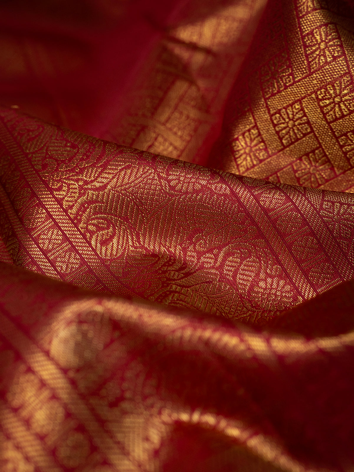 Vintage Purple blue Annam retta pet Pure Kanjipuram Silk Saree CLSA