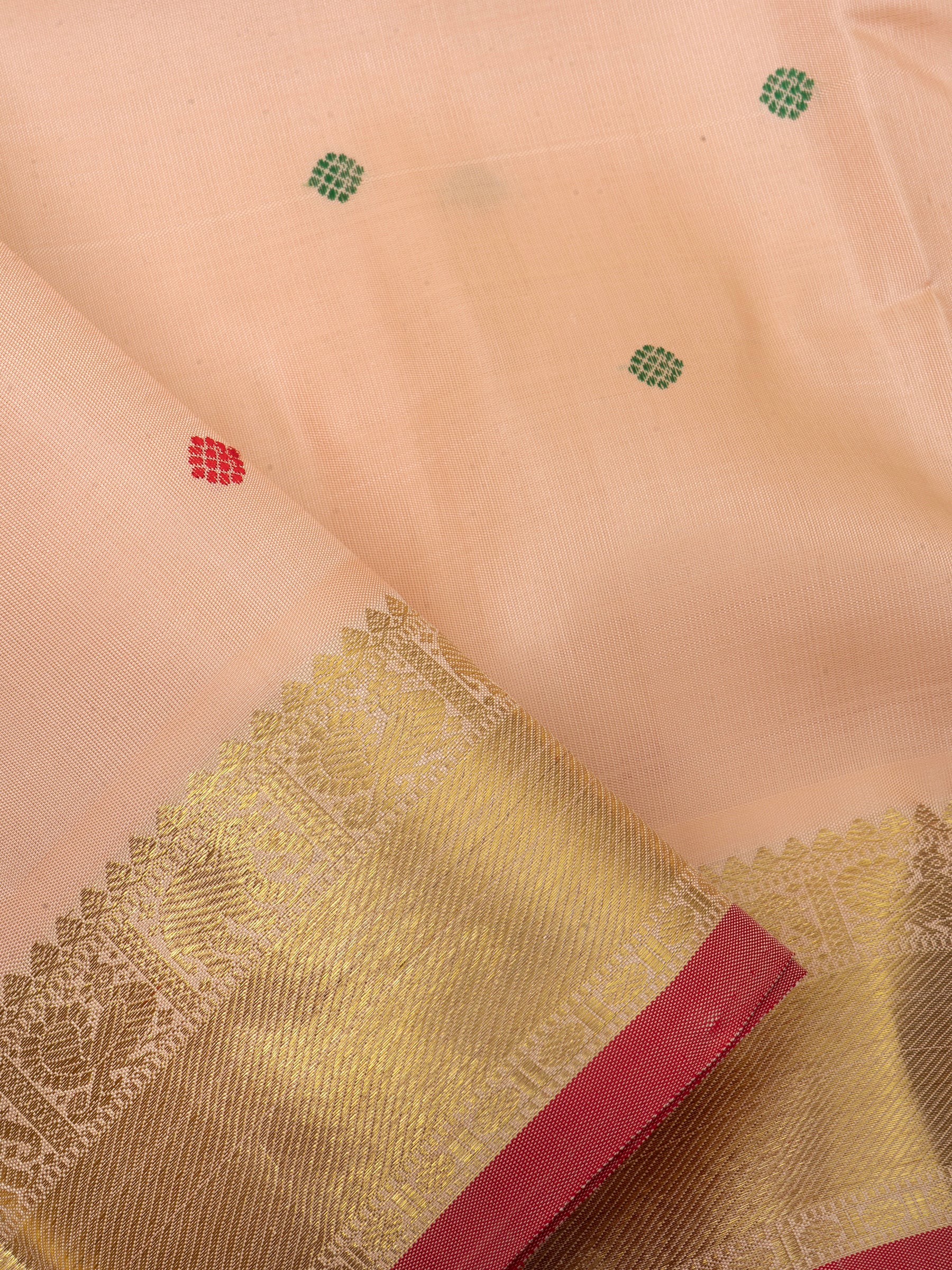 Offwhite shot pastel pink thread body butta/ Kanjivaram Silk Saree CLSA5807