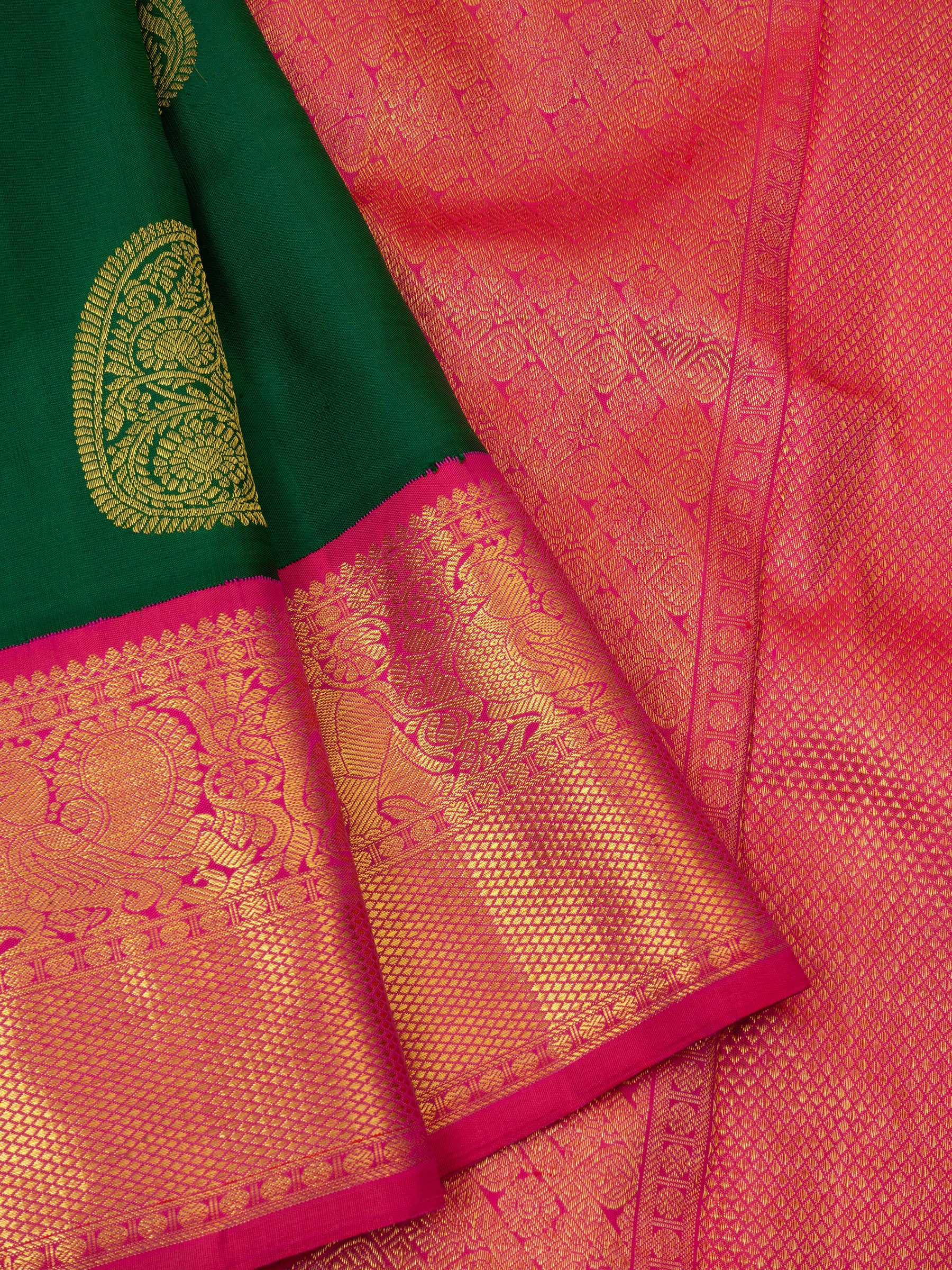 Green Korvai / Arani Silk Saree CLSA6117