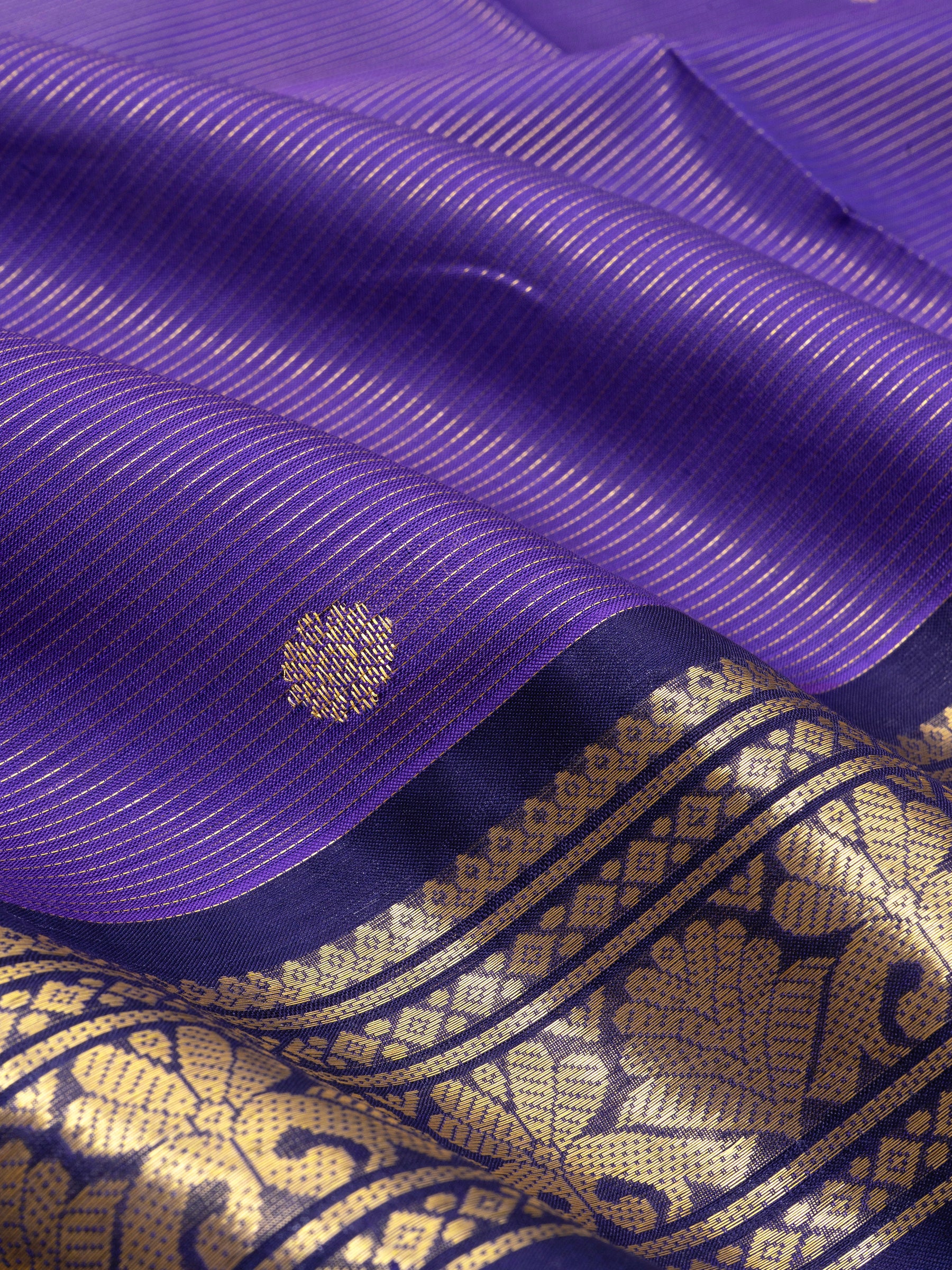 December poo and deep blue / Silk Cotton Saree CLSA9739