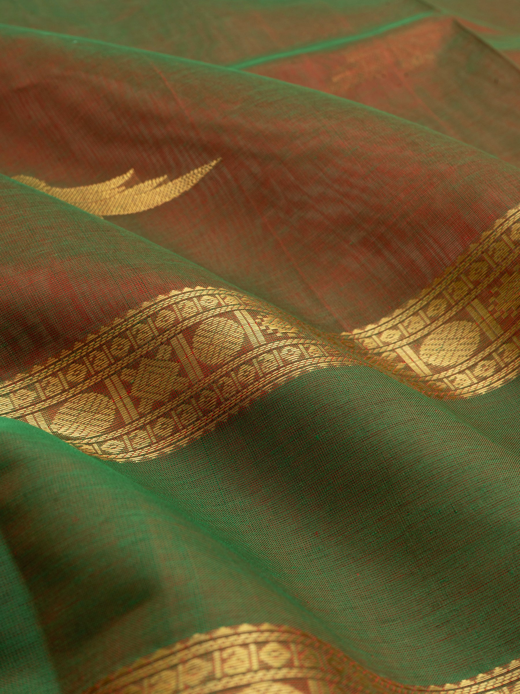 Maanthulir kili butta rettapet border/ Silk Cotton Saree CLSA6612