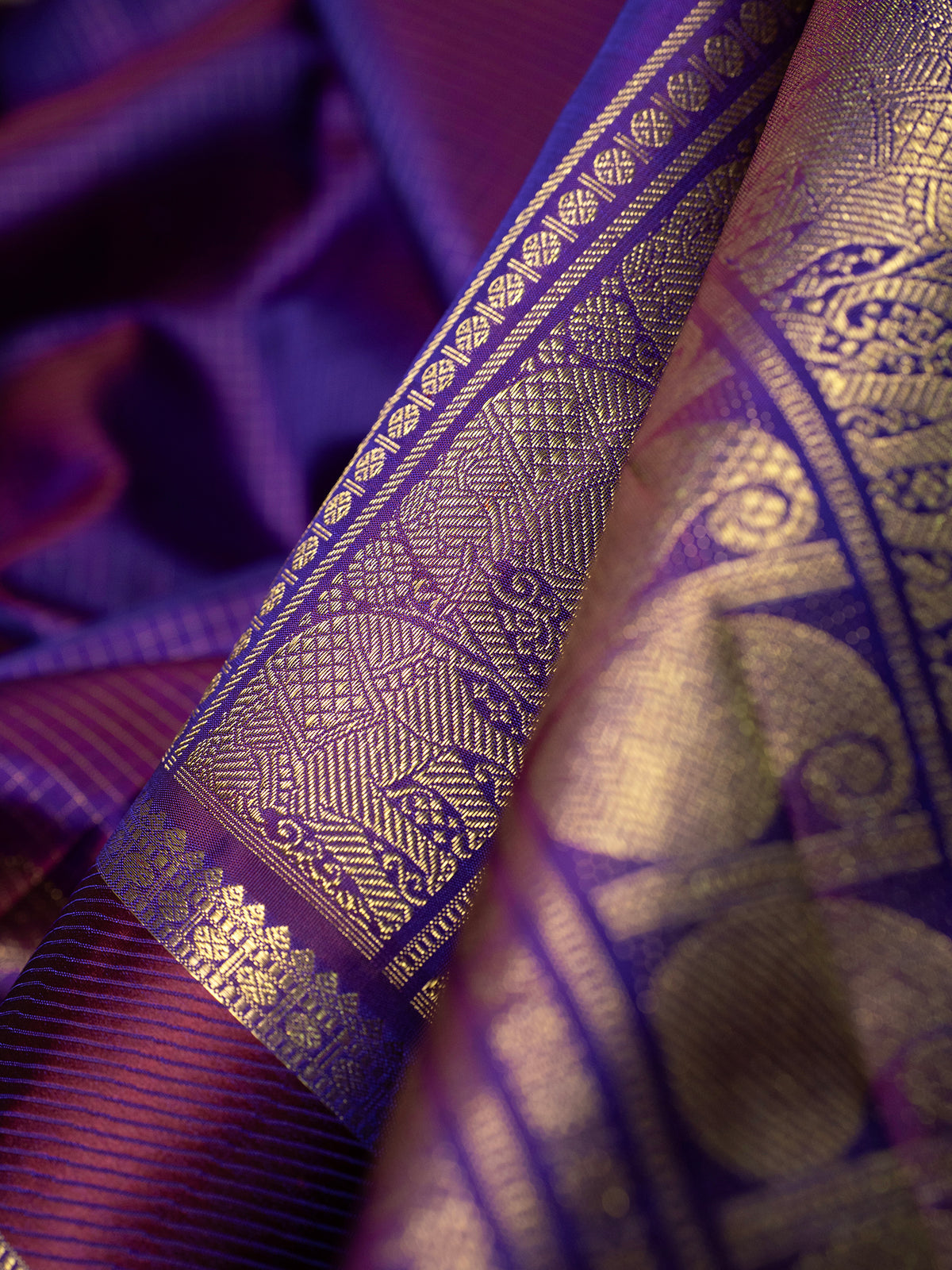 Brinjal vairaoosi Kattam Butta / Kanjipuram Silk Saree CLSA6772