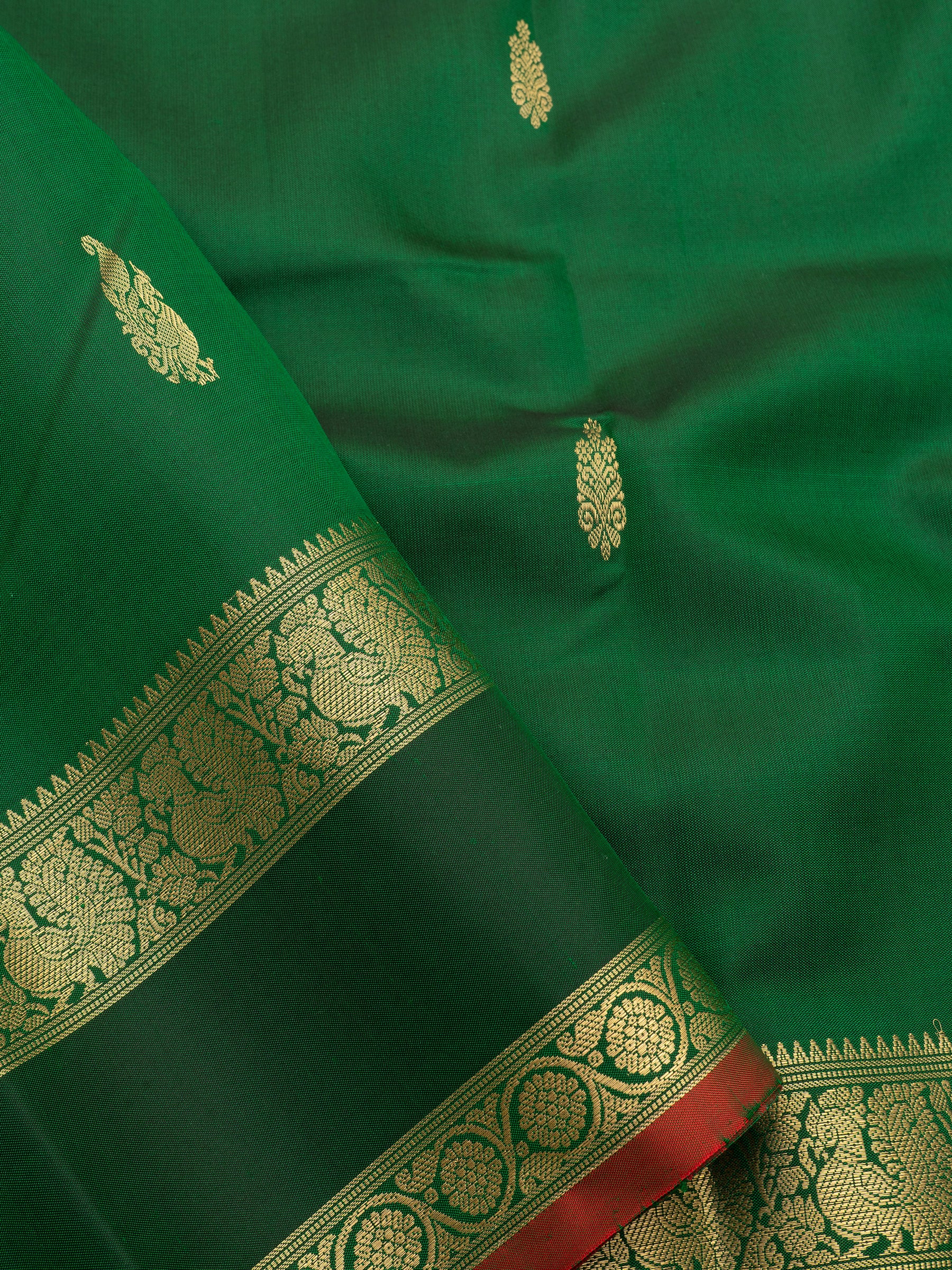 Green rettapet border unique pallu / Special Edition Silk CLSA6947