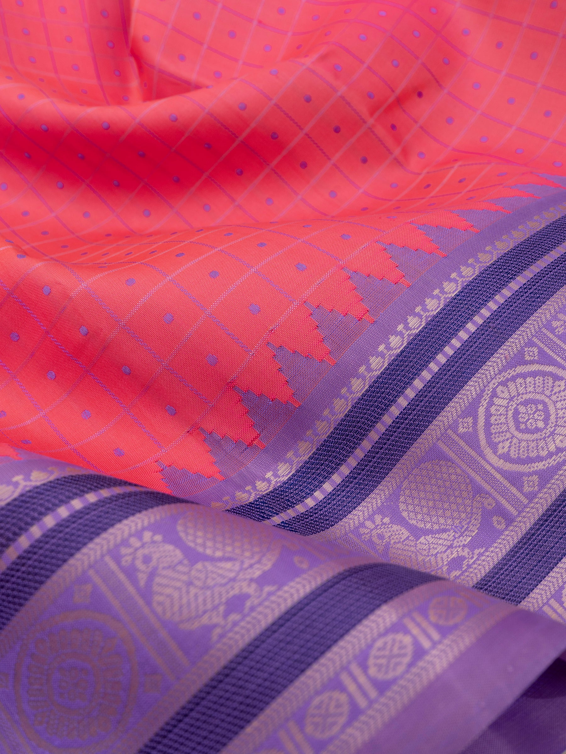 Pink lakshambutta and lite lavender/ Special Edition Silk CLSA6953