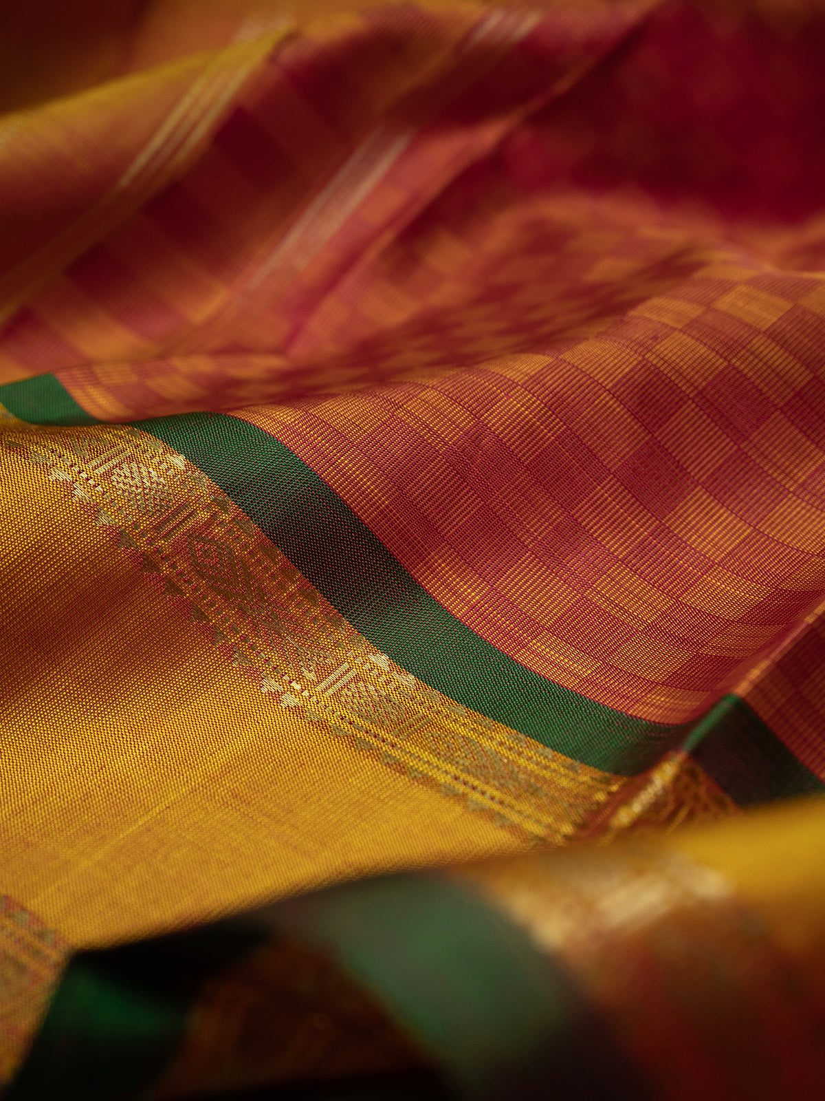 Paimadi rettapet border/ Kanjipuram Silk Saree CLSA9995