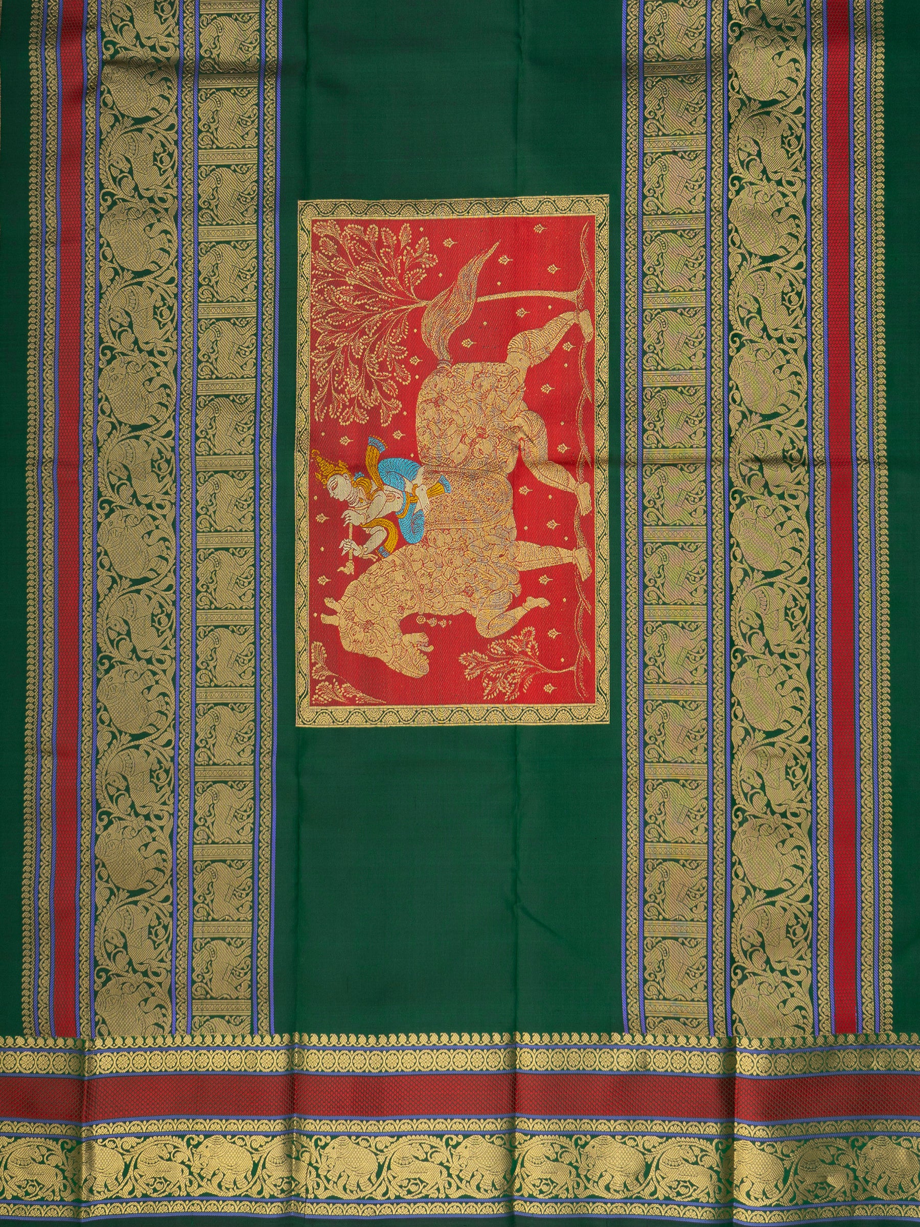 Green unique pallu / Special Edition Silk CLSA10201