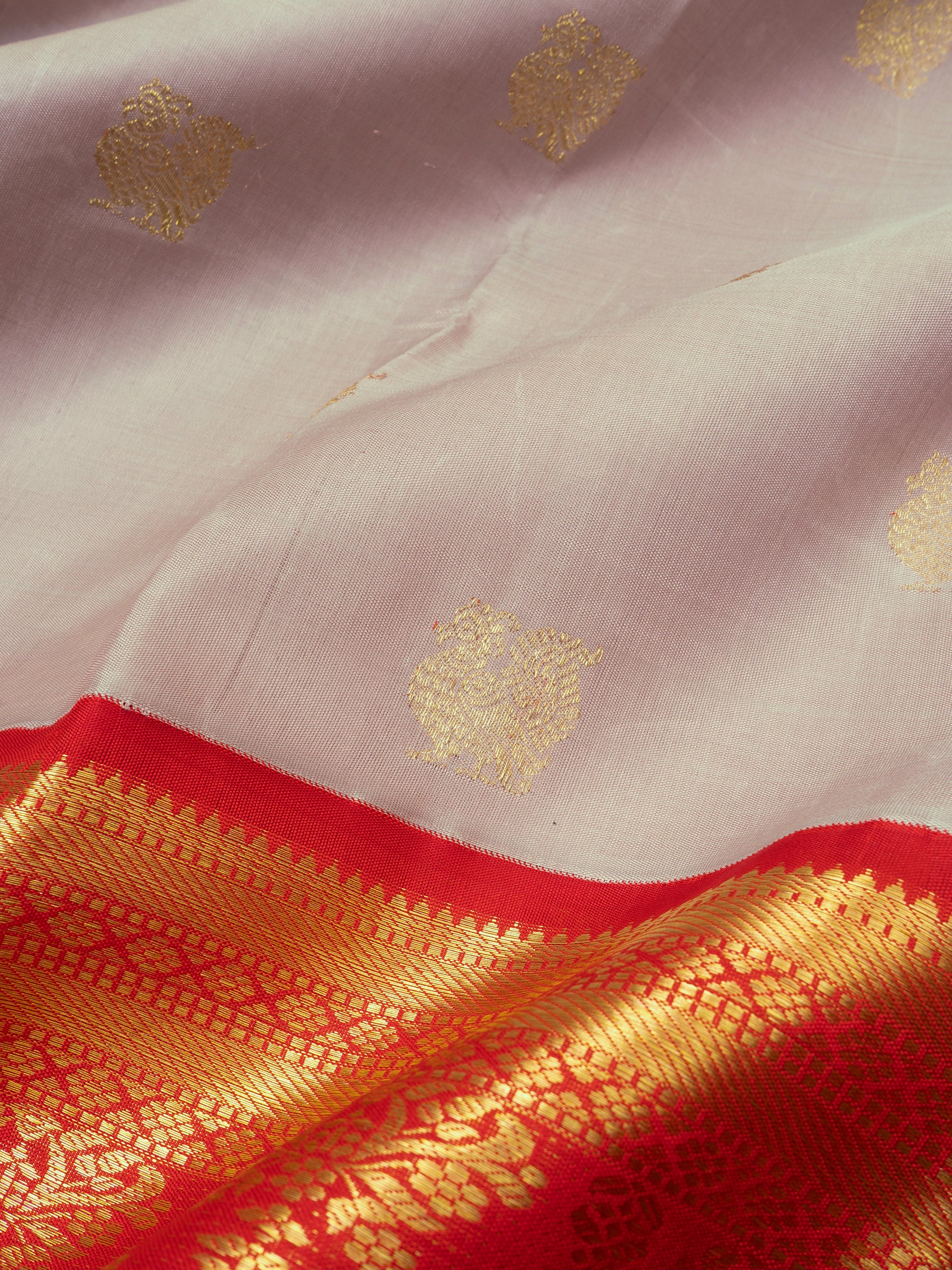 Beige Korvai Arani Silk Saree CLSA886