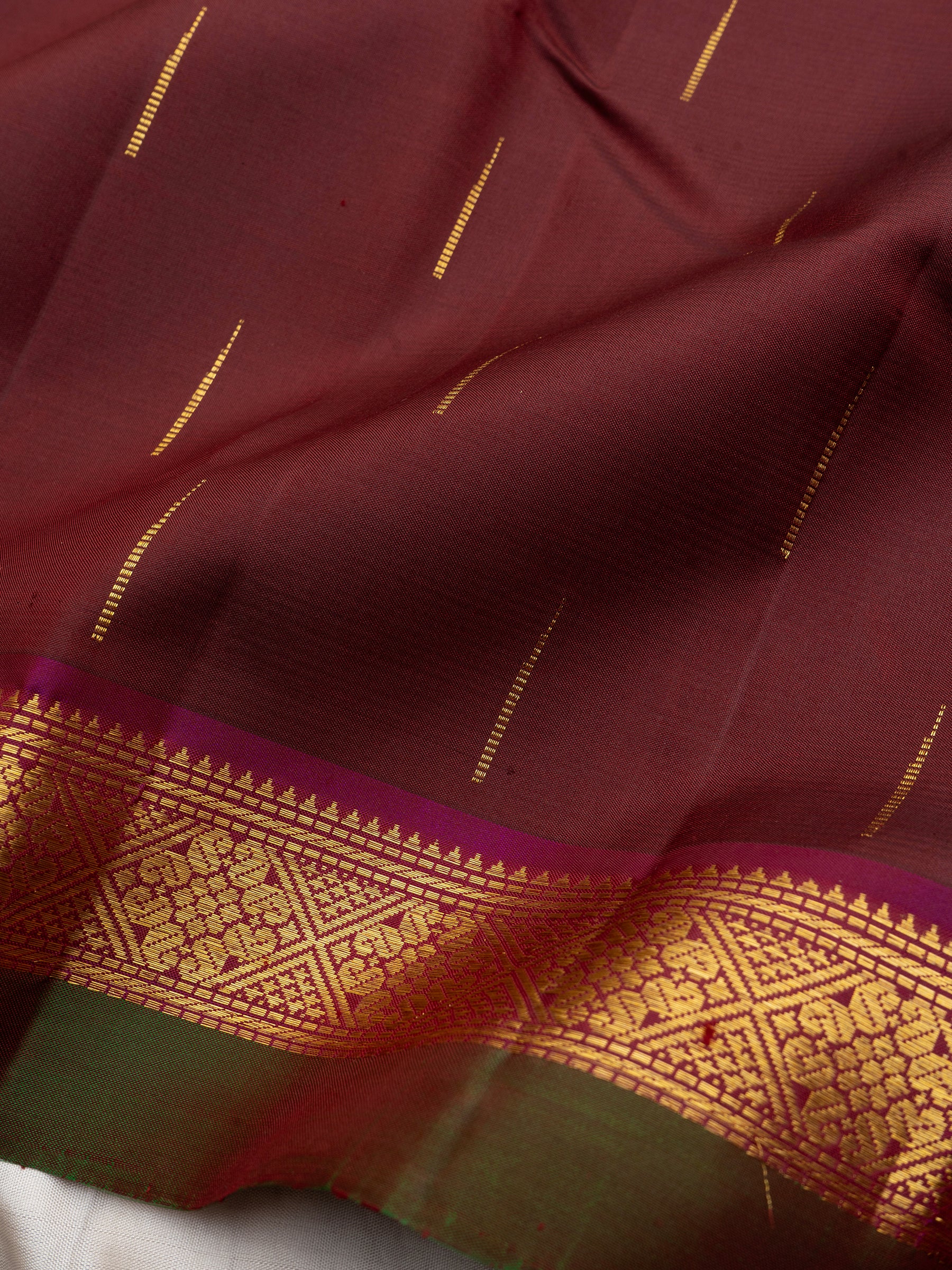 Deep Araku and pink kaal erangina border/ Arani Silk Saree CLSA9037
