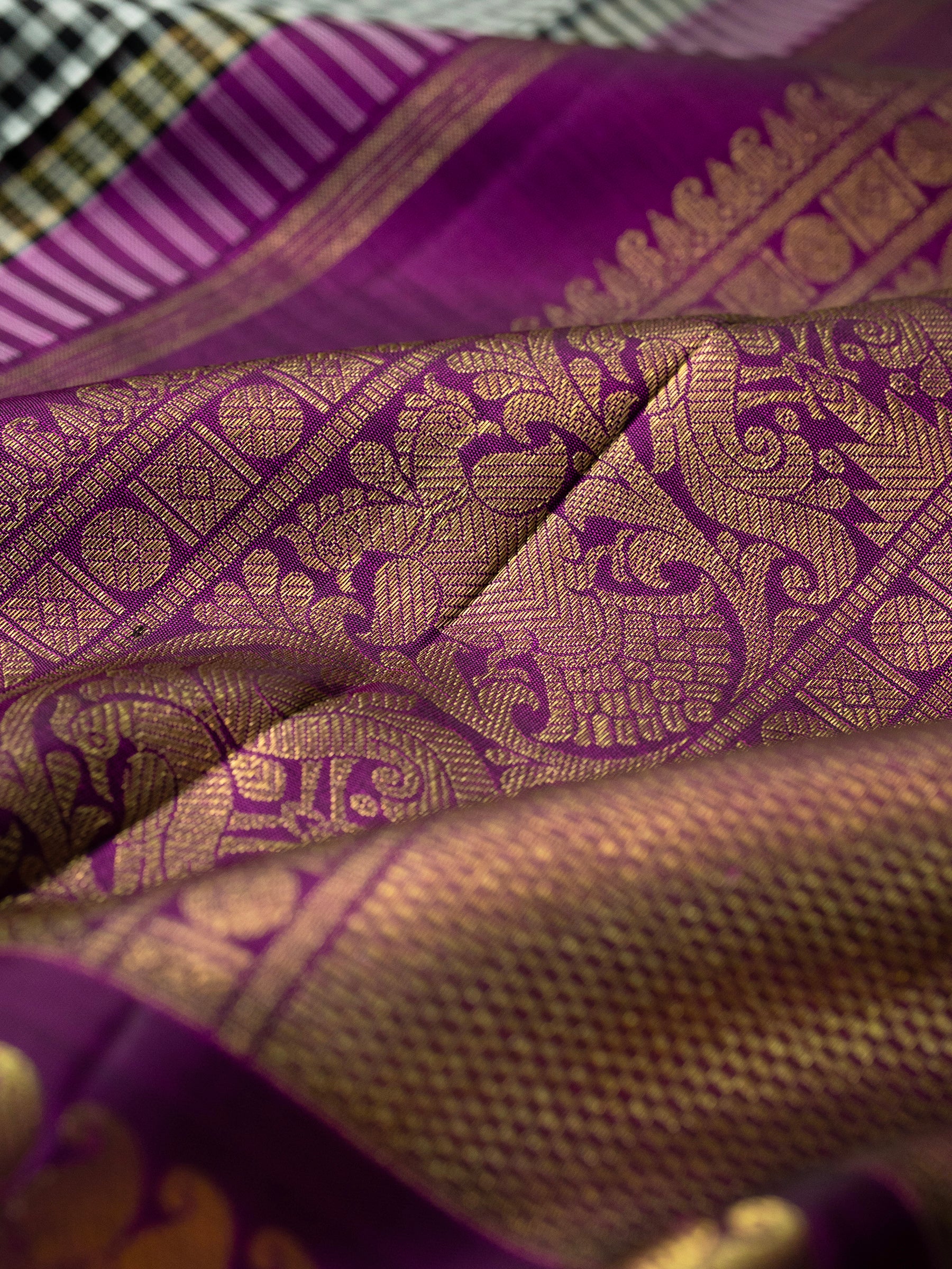 Kasa kasa kattam Korvai / Kanjipuram Silk Saree CLSA9317