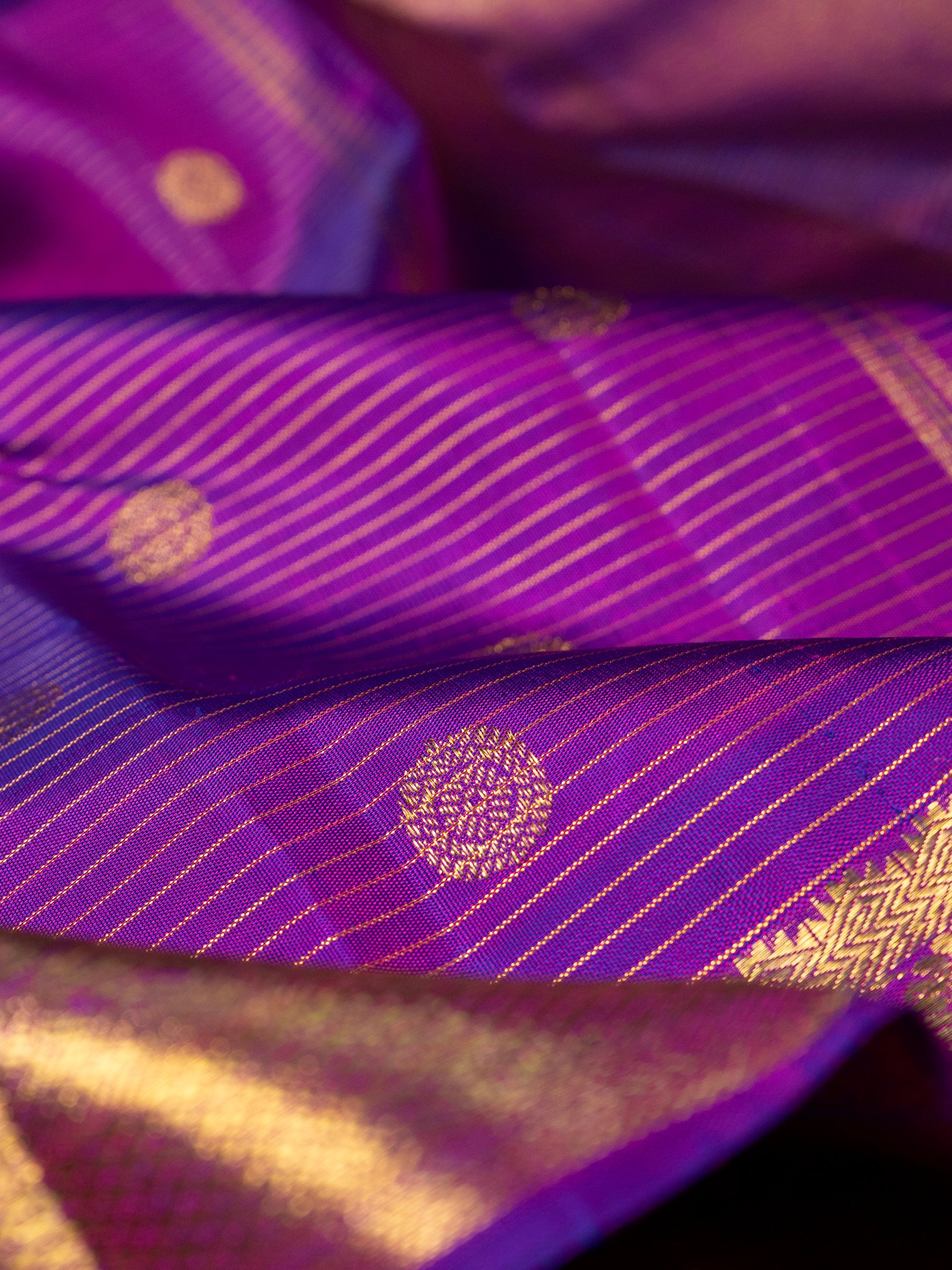 Purple thanthi kambi Kanjipuram Silk Saree CLSA9338