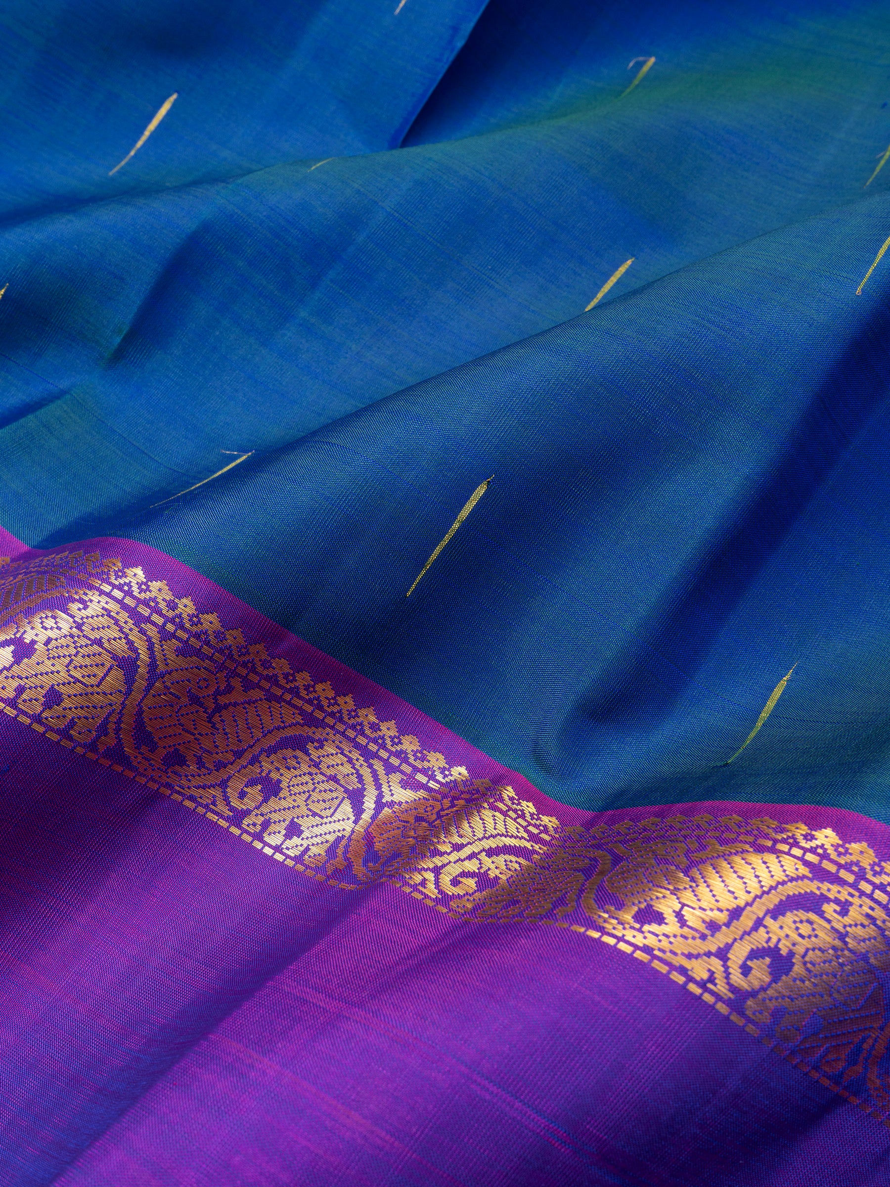 Mayilkazhuthu purple border : Arani Silk Saree CLSA9420