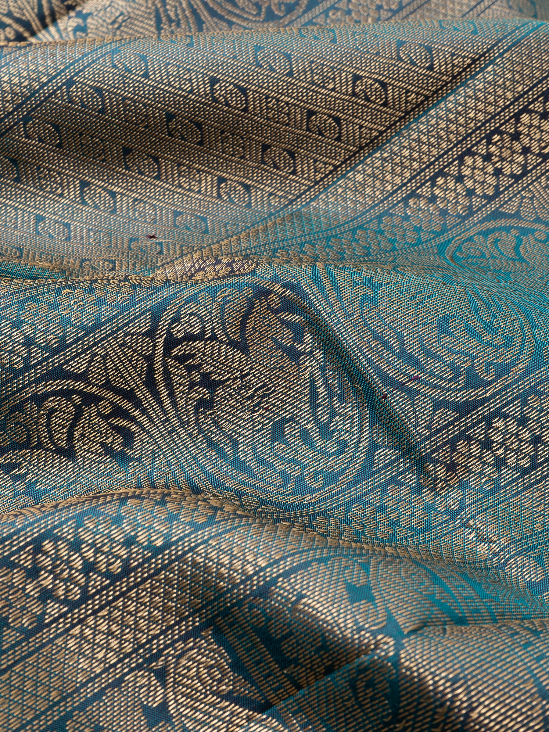 Deep Araku and rama green border butta/ special edition kanjipuram silk CLSA983