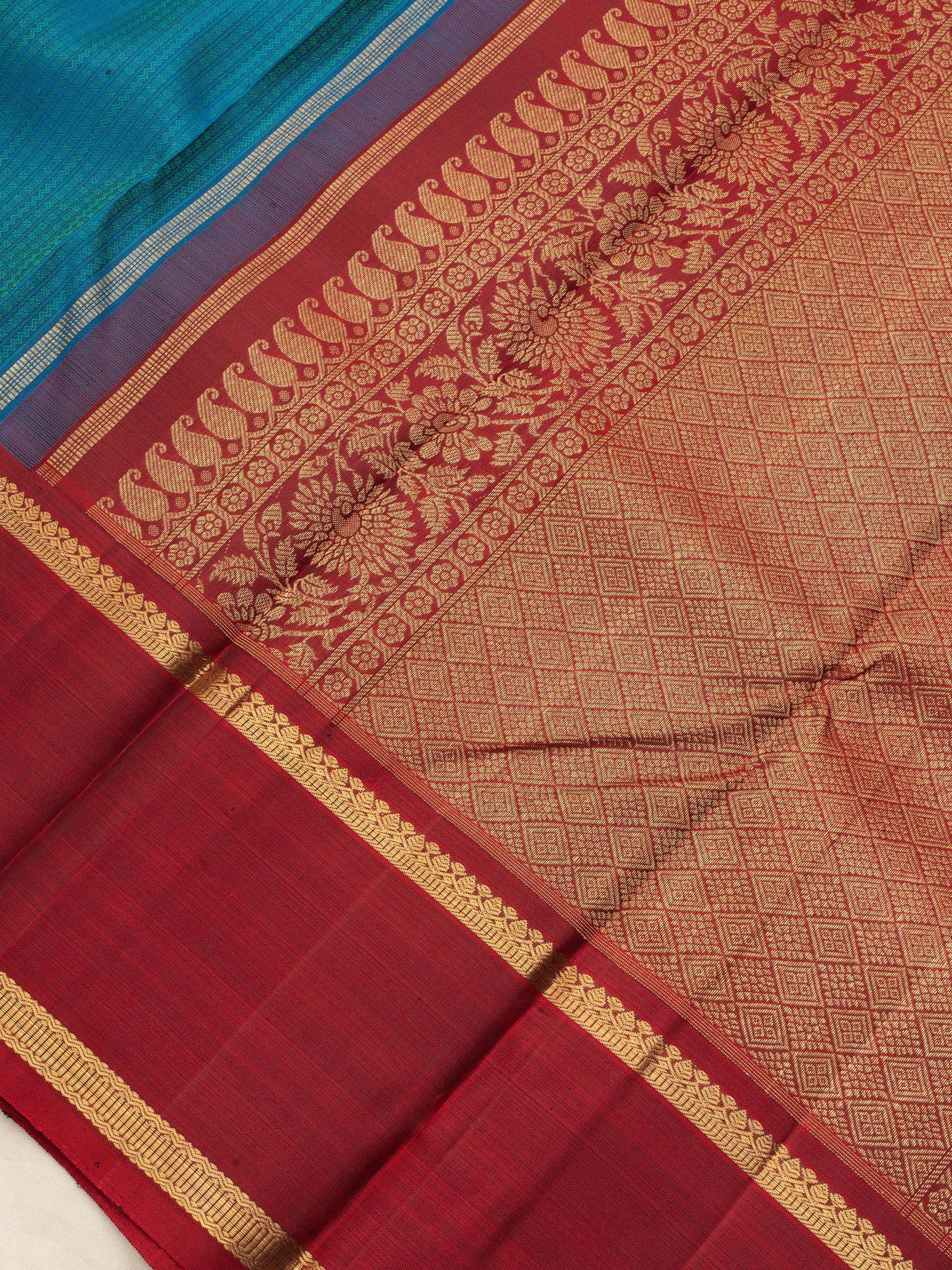 Veldhari Thread work Kanjipuram Silk Saree CLSA