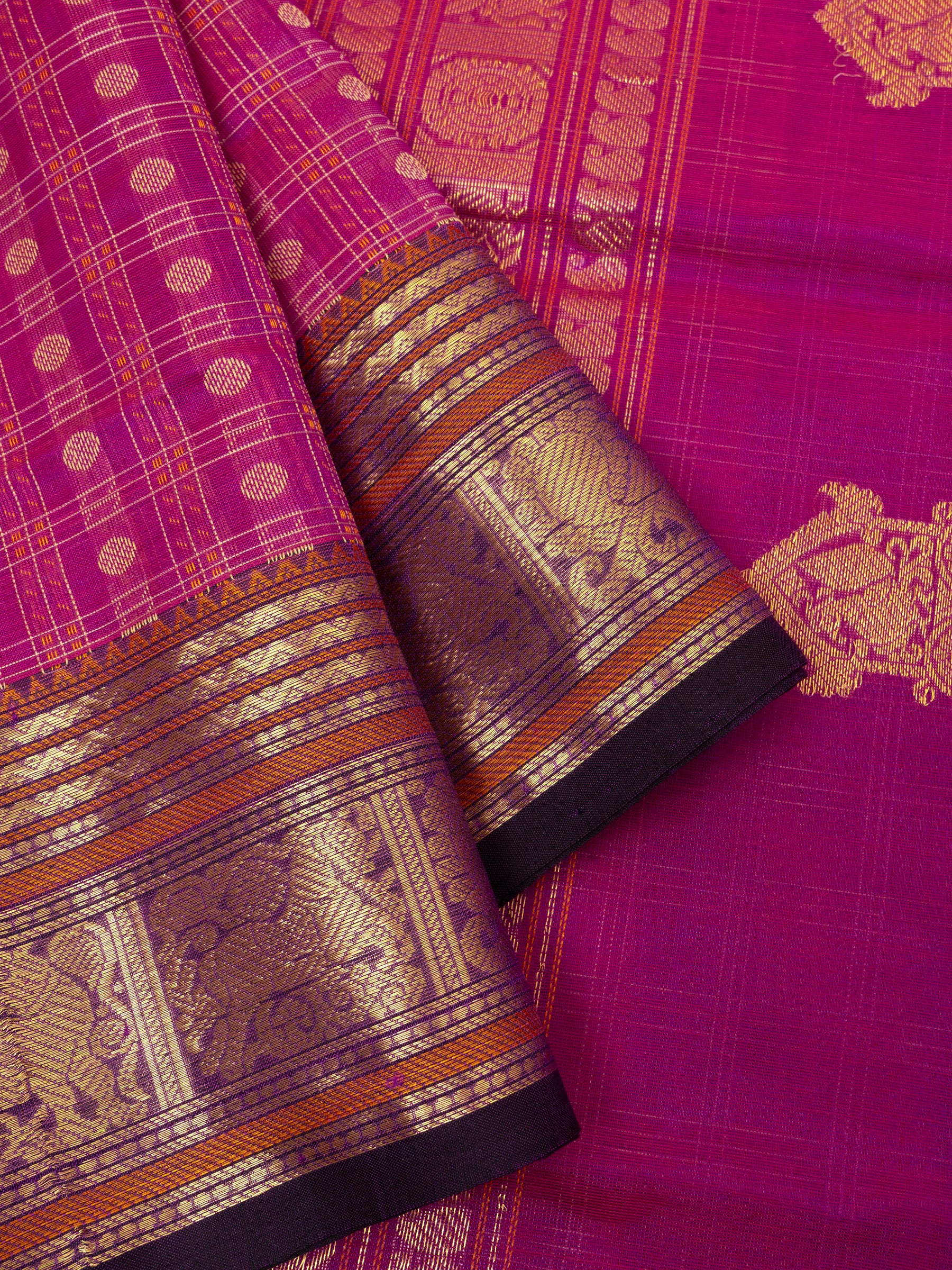 Pink vintage kattam/ Silk Cotton Saree CLSA5240