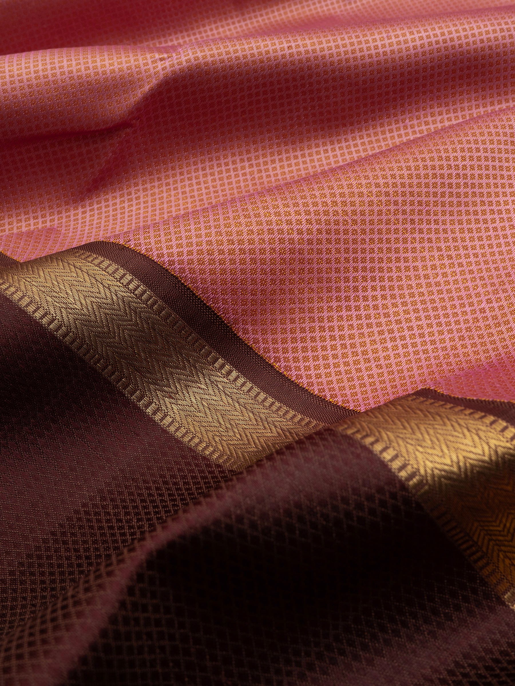 Geva color Korvai Thread work Kanjipuram Silk Saree CLSA441