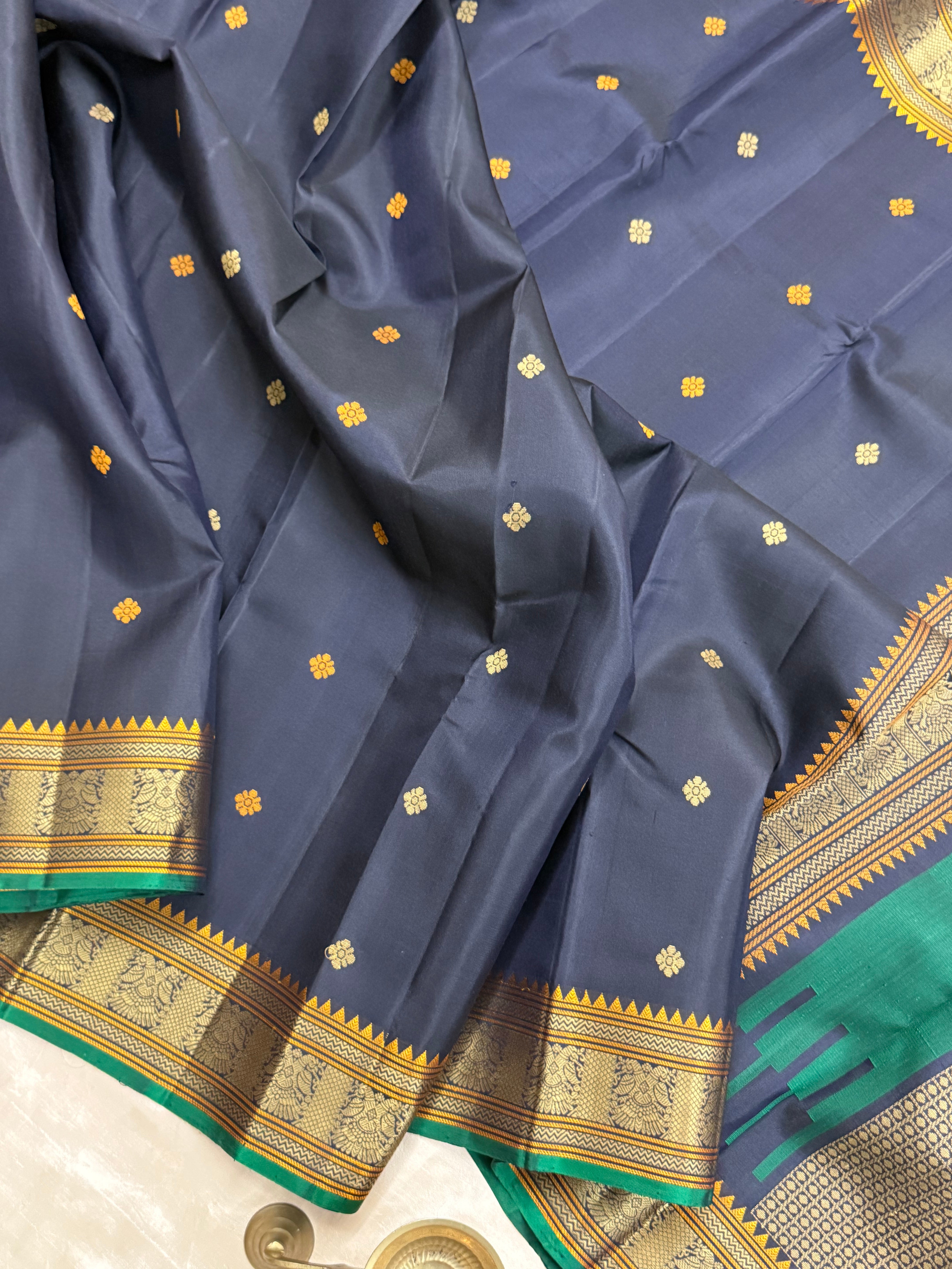 Deep midnight blue / Varnangal Soft Silk