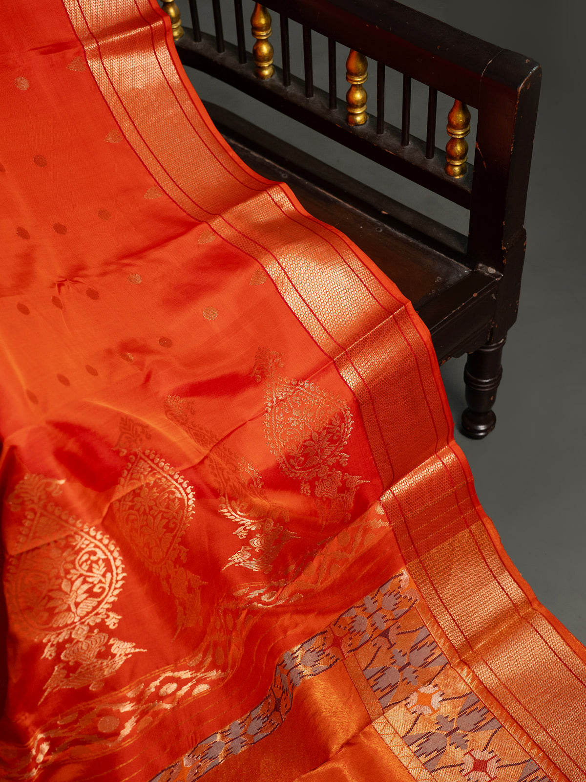 Master piece orange special pallu / Chanderi silk Saree CLSA10890