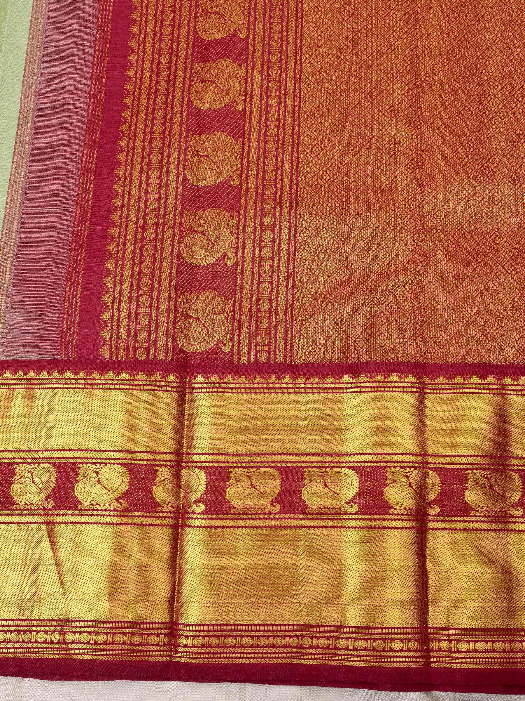 Elakai green with Araku / Arani Silk Saree CLSA6692