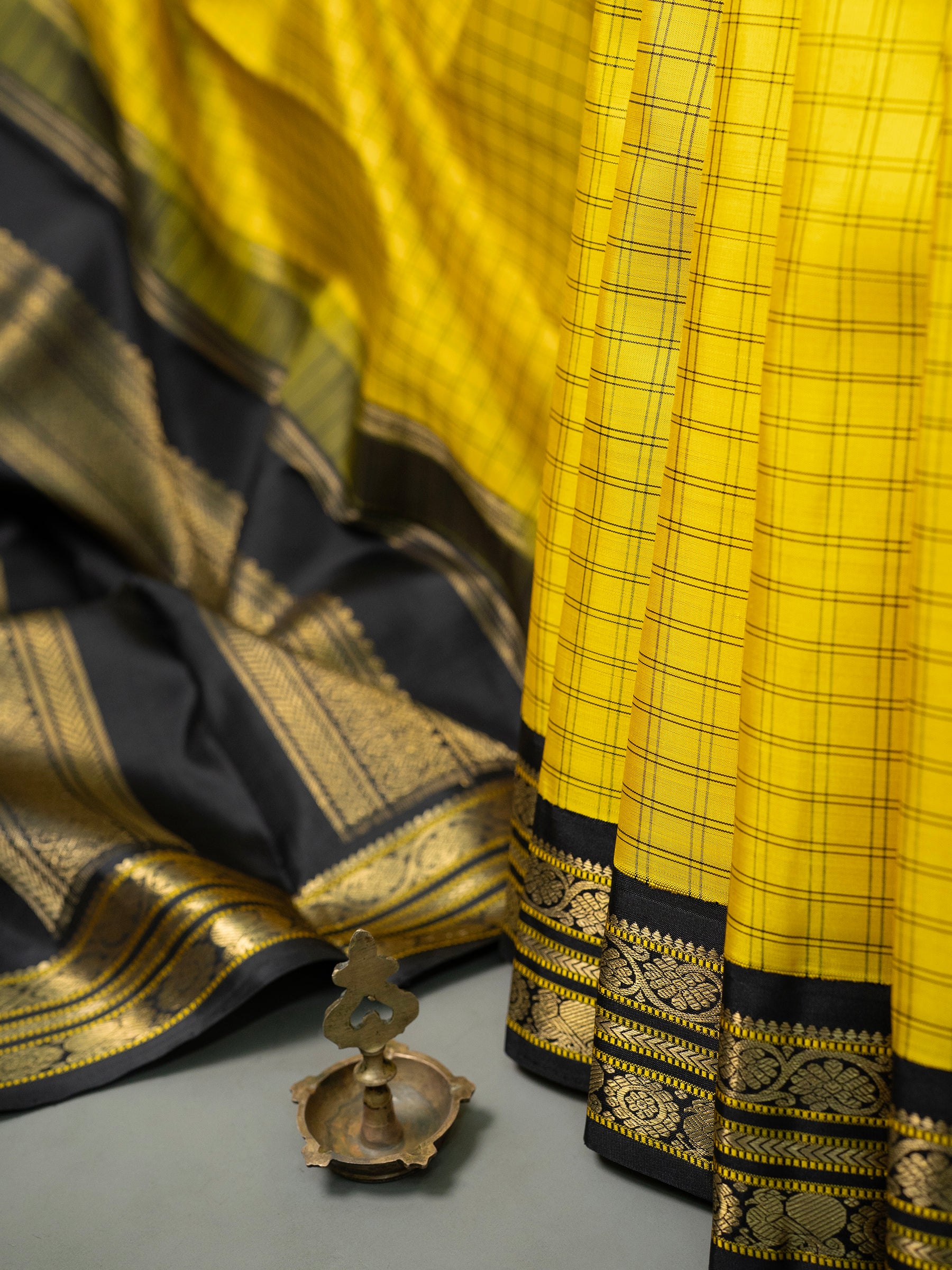 Vintage revival Korvai pure Kanjipuram Silk Saree CLSA8625