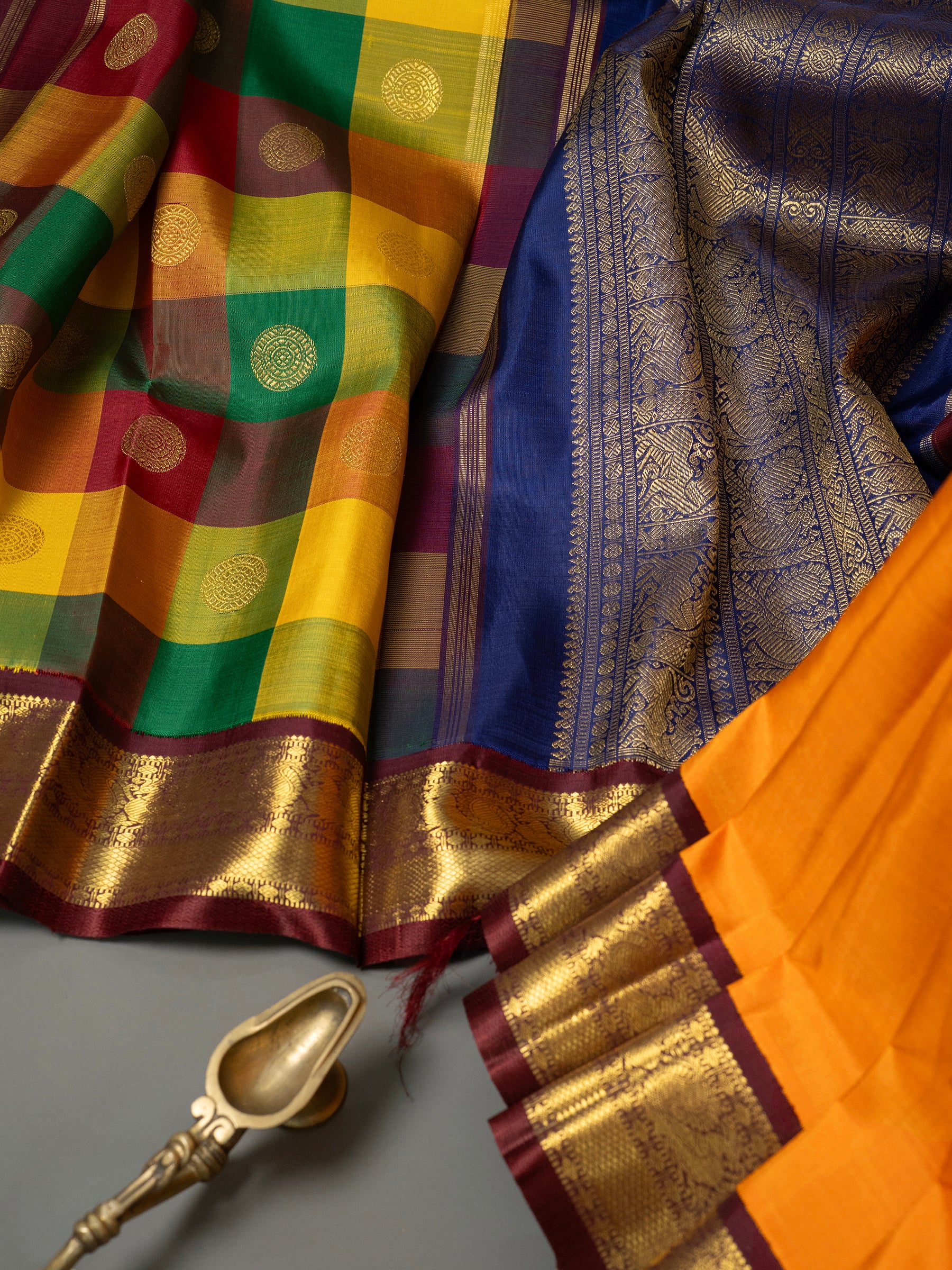 Triple Palla with Korvai / Kanjipuram Silk Saree CLSA10959