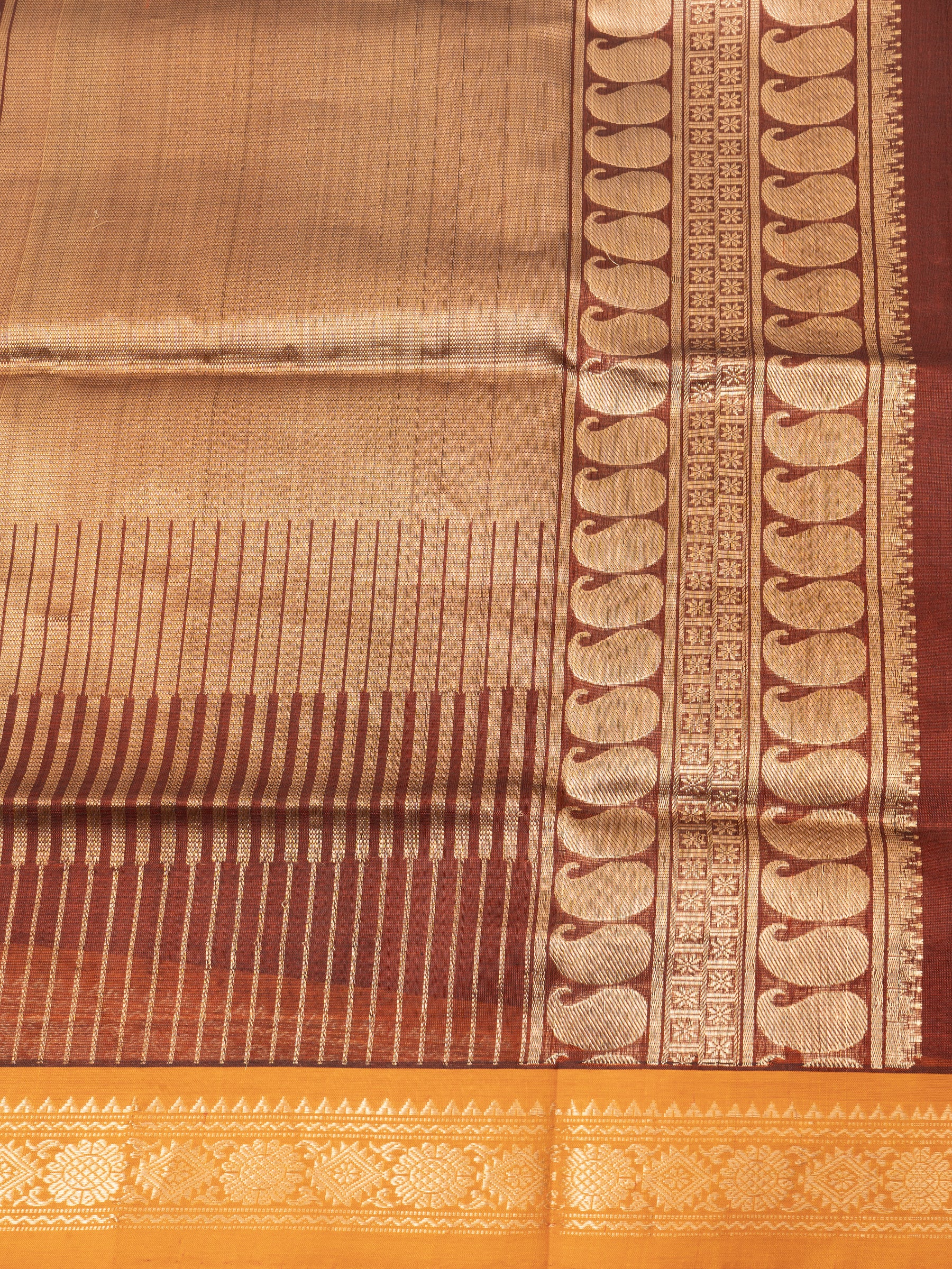 Rust and orange / Silk Cotton